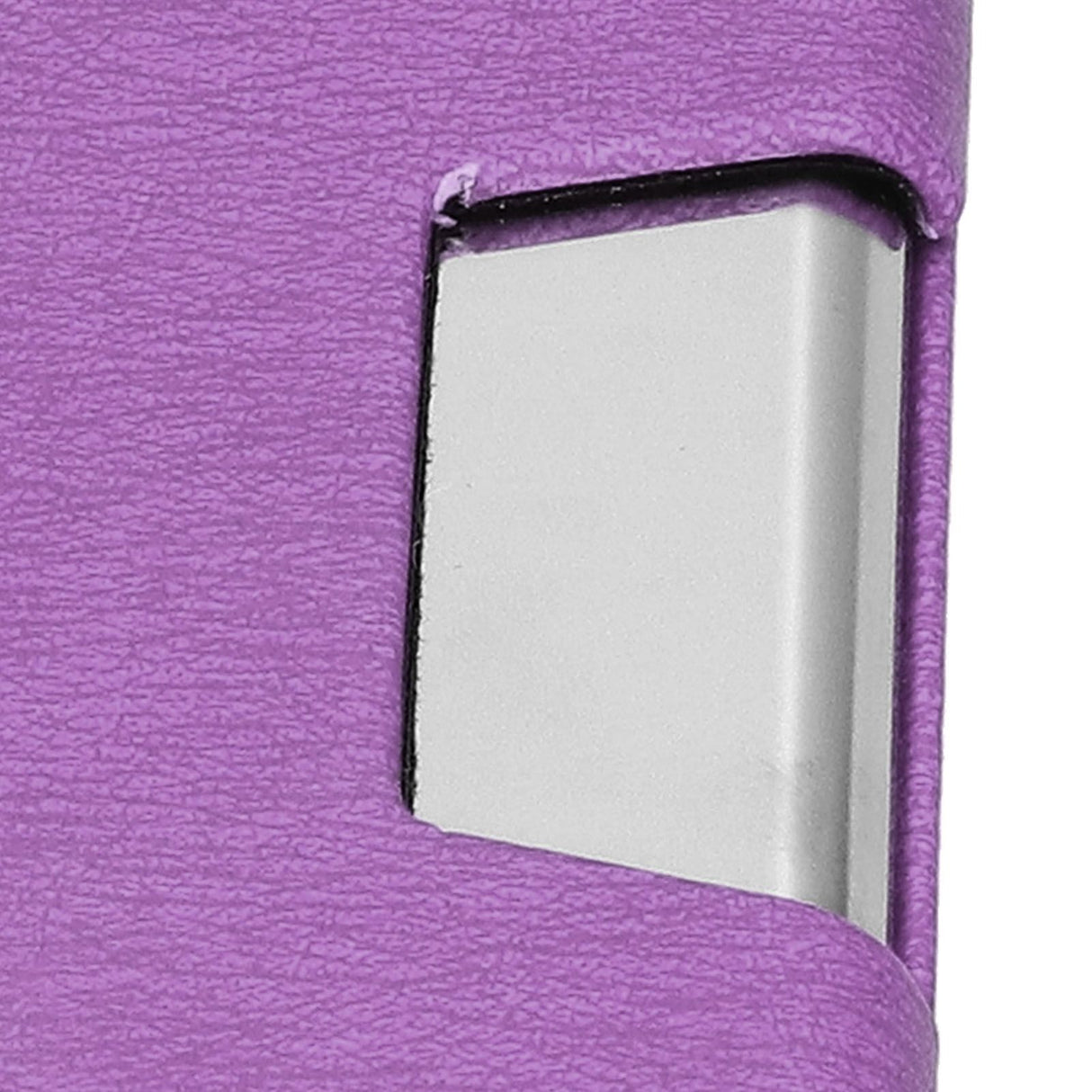 Business Name Card Holder Case Stainless Steel Organizer Portable for Business WorksPurple 336#