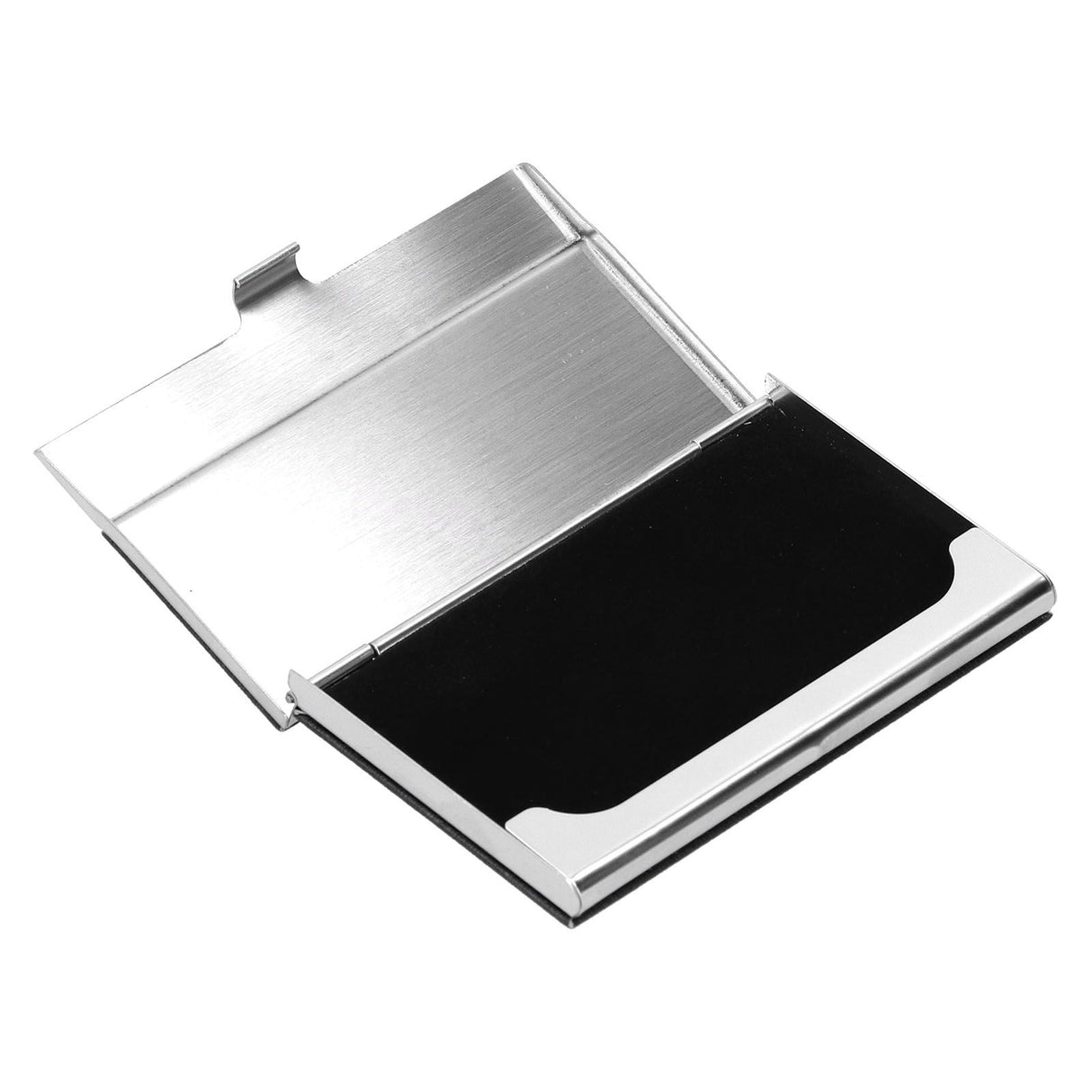 Business Card Holder Stainless Steel Name Card Case for Traveling and Business SuppliesBlack 701#