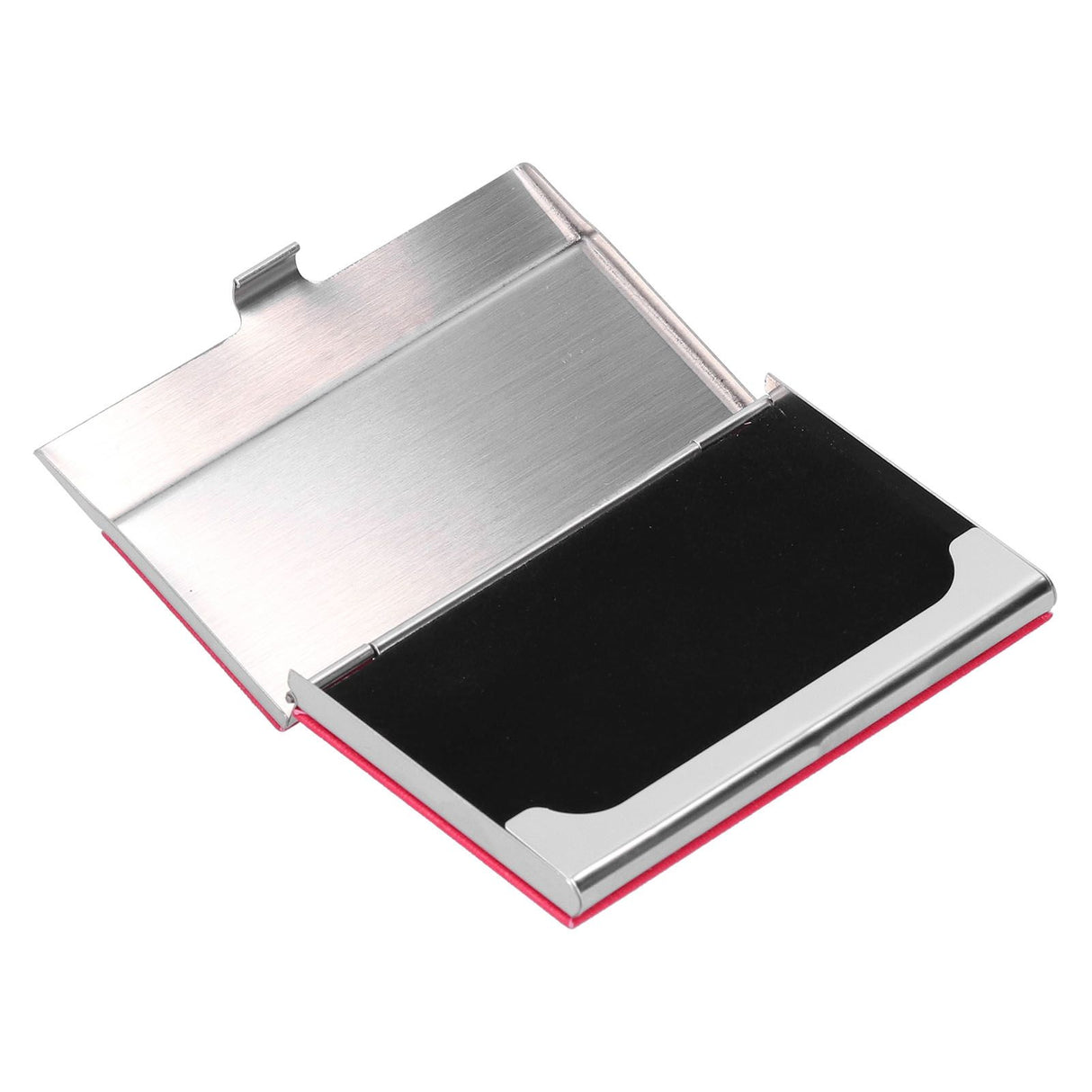 Business Card Holder Stainless Steel Name Card Case for Traveling and Business SuppliesRed 701#