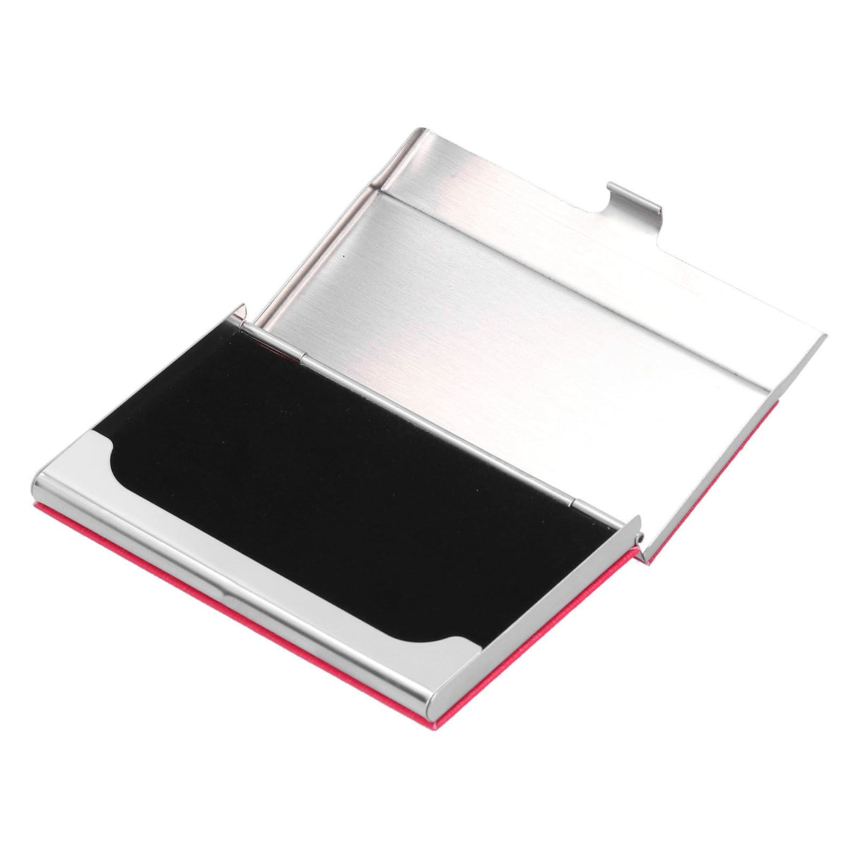 Business Card Holder Stainless Steel Name Card Case for Traveling and Business SuppliesRed 701#