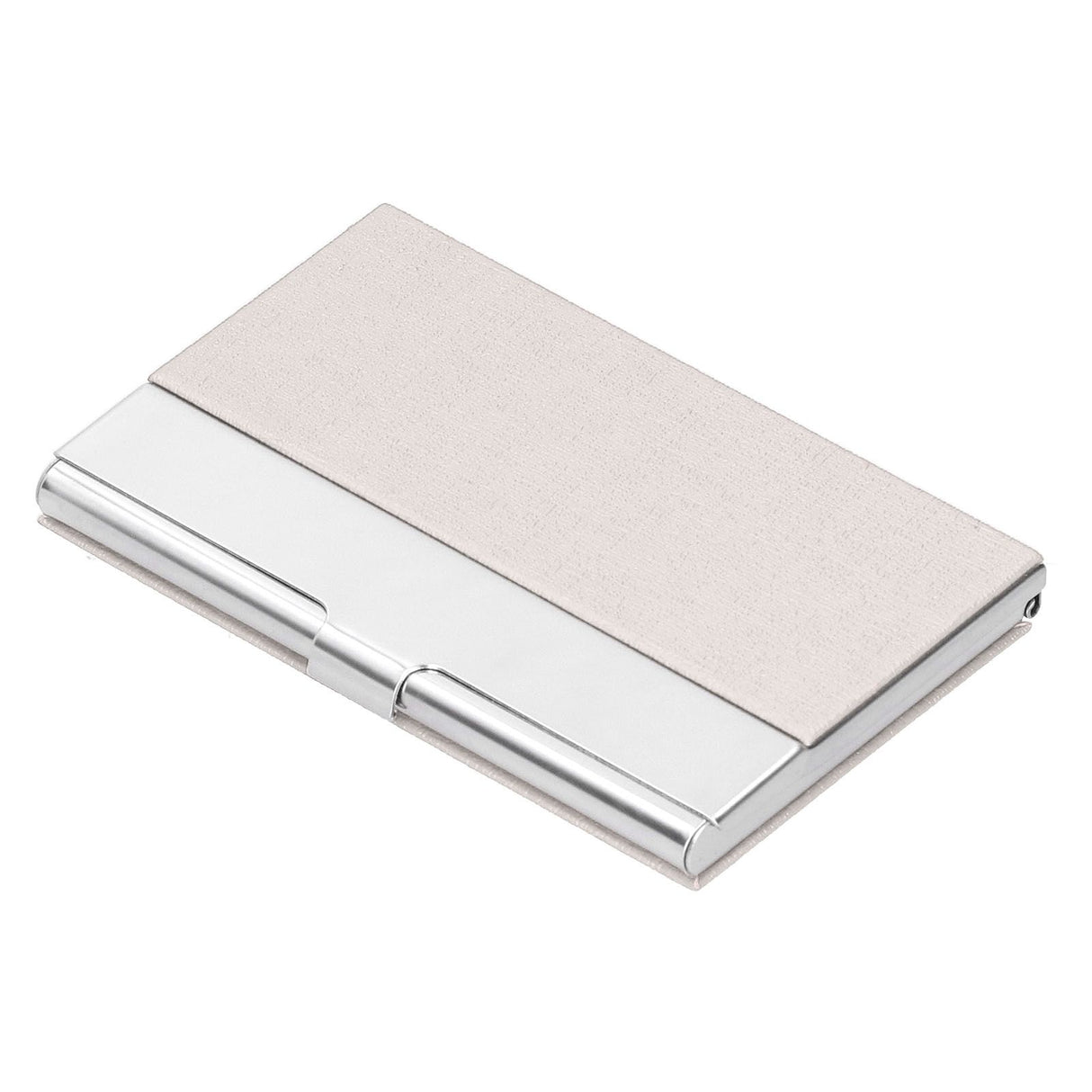 Business Card Holder Stainless Steel Name Card Case for Traveling and Business SuppliesWhite 701#