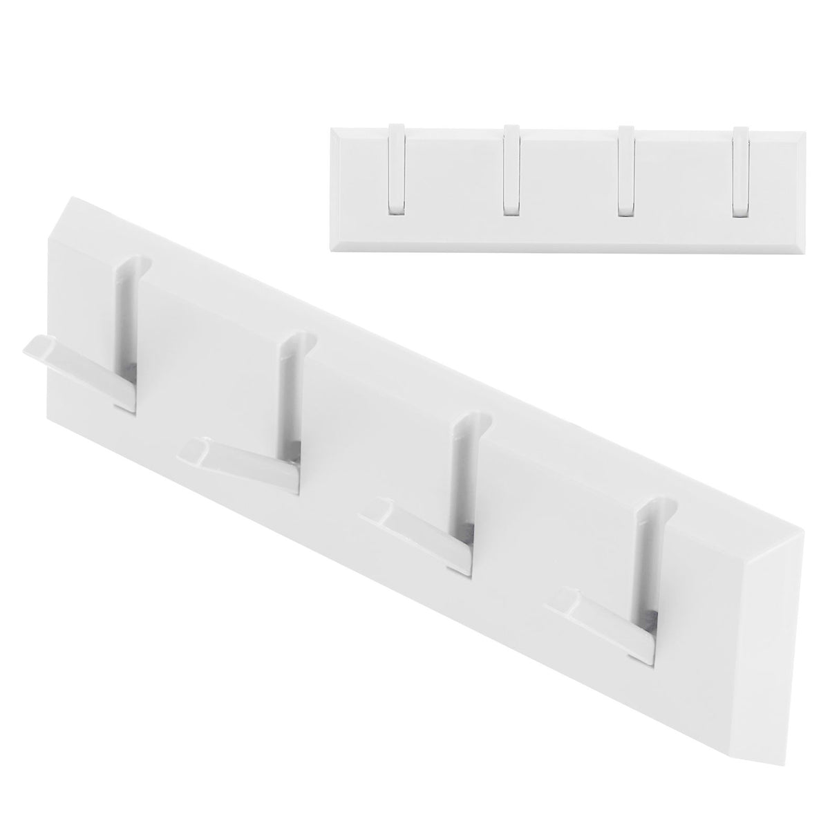 Wall Row Hook Punch Free Coat Key Holder Door Hat Hanger for Bathroom Wall Door Decor(White )