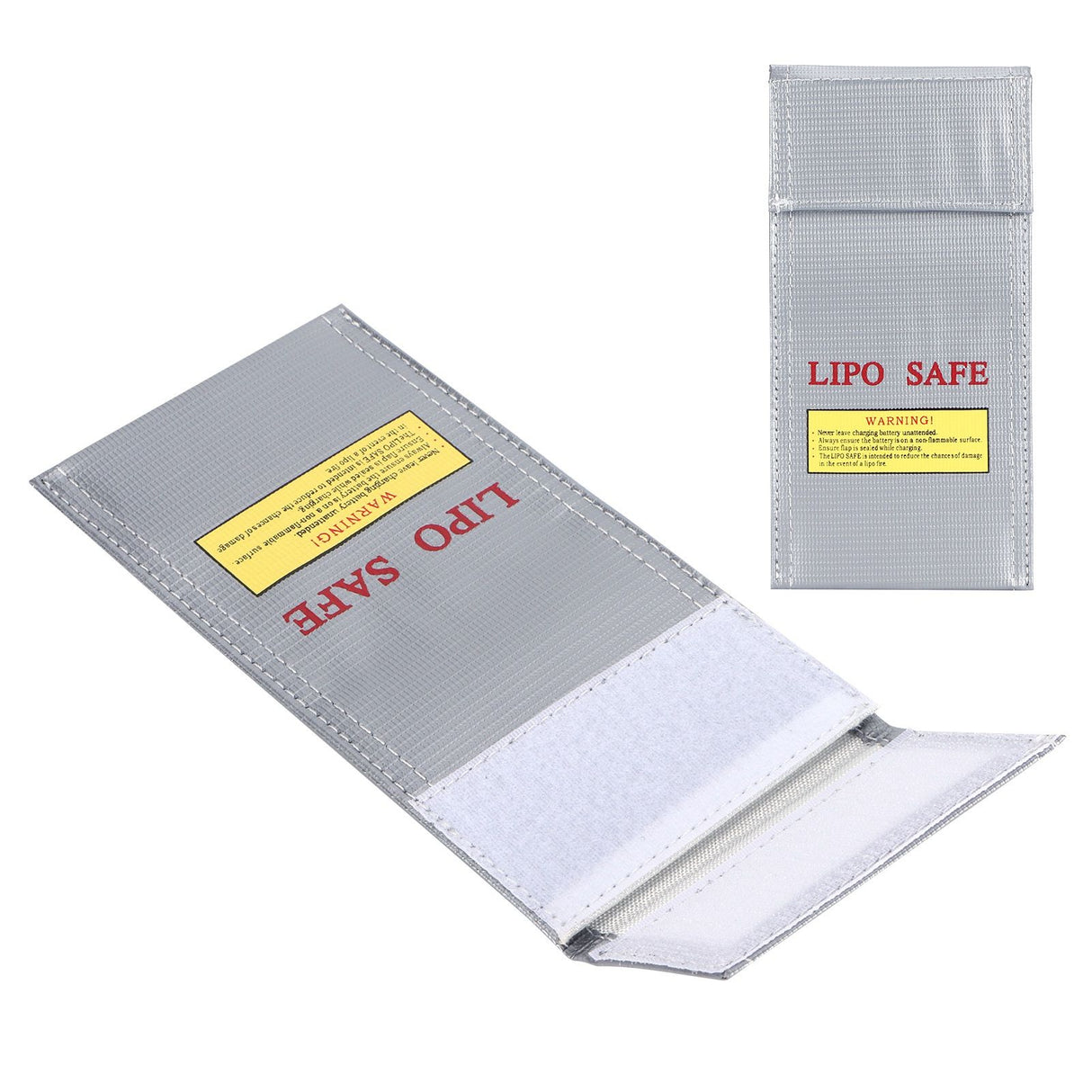 Lithium Ion Battery Safe Bag Fireproof Explosion Proof Storage Bag Protector 10x20cm