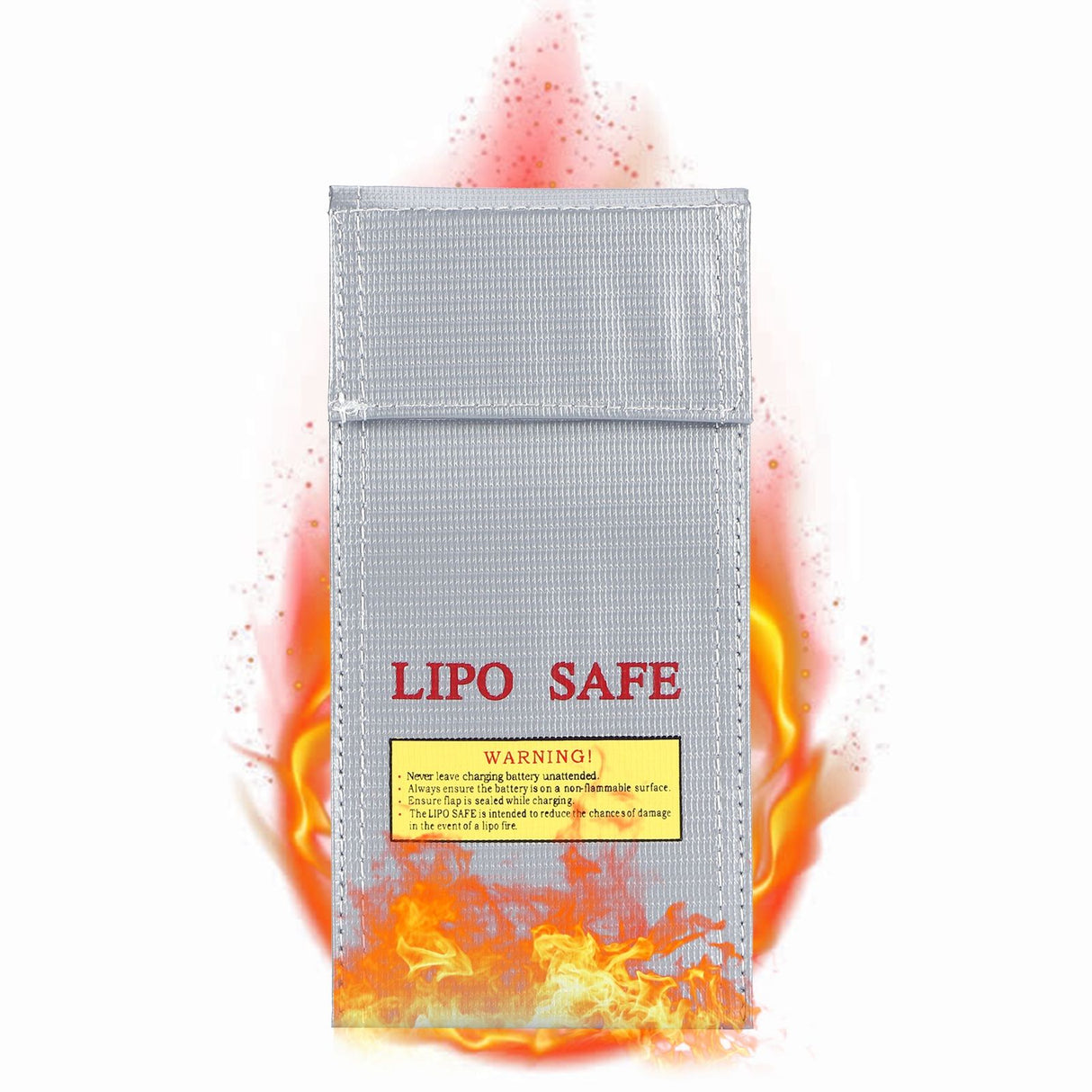 Lithium Ion Battery Safe Bag Fireproof Explosion Proof Storage Bag Protector 10x20cm