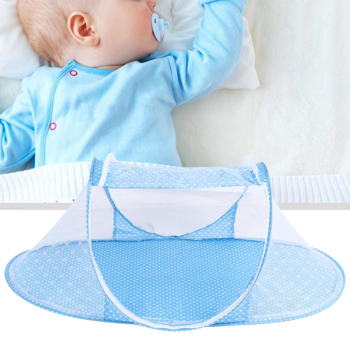 Folding Crib Netting Baby Bedding Portable Baby Mosquito Net for Children Summer Supplies