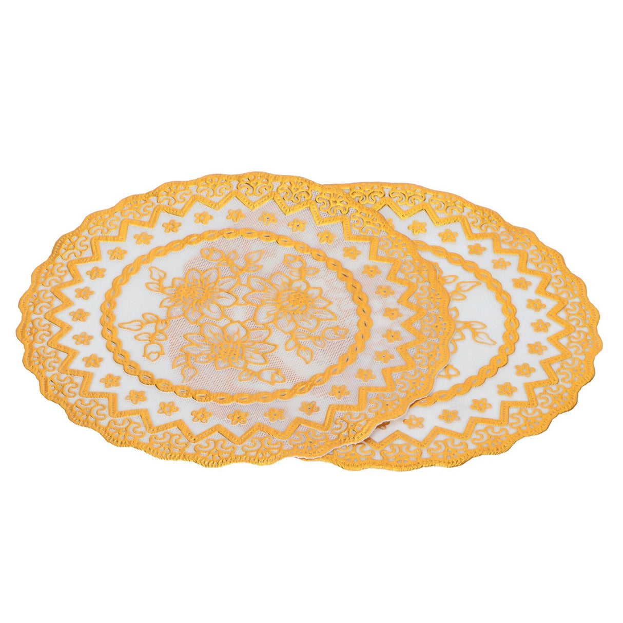 2PCS 20x20cm Table Mats Gold Placemats Coffee Cup Mat Coaster for Wedding Party SuppliesType 02