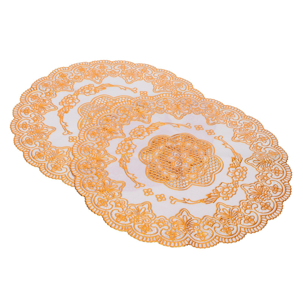2PCS 30cmx30cm Table Mats Gold Dining Table Placemats for Wedding Party SuppliesStyle 01