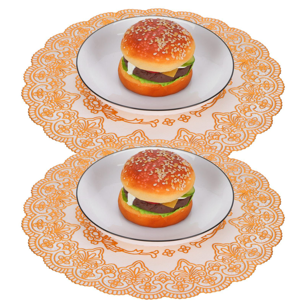 2PCS 30cmx30cm Table Mats Gold Dining Table Placemats for Wedding Party SuppliesStyle 01