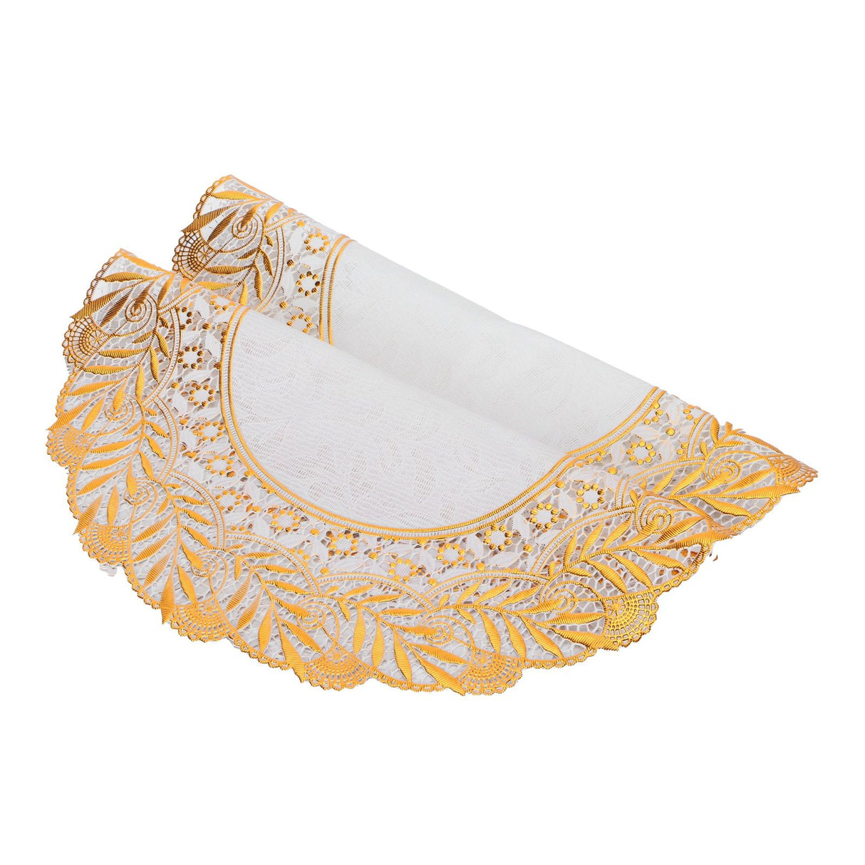 2PCS 30cmx30cm Table Mats Gold Dining Table Placemats for Wedding Party SuppliesStyle 02