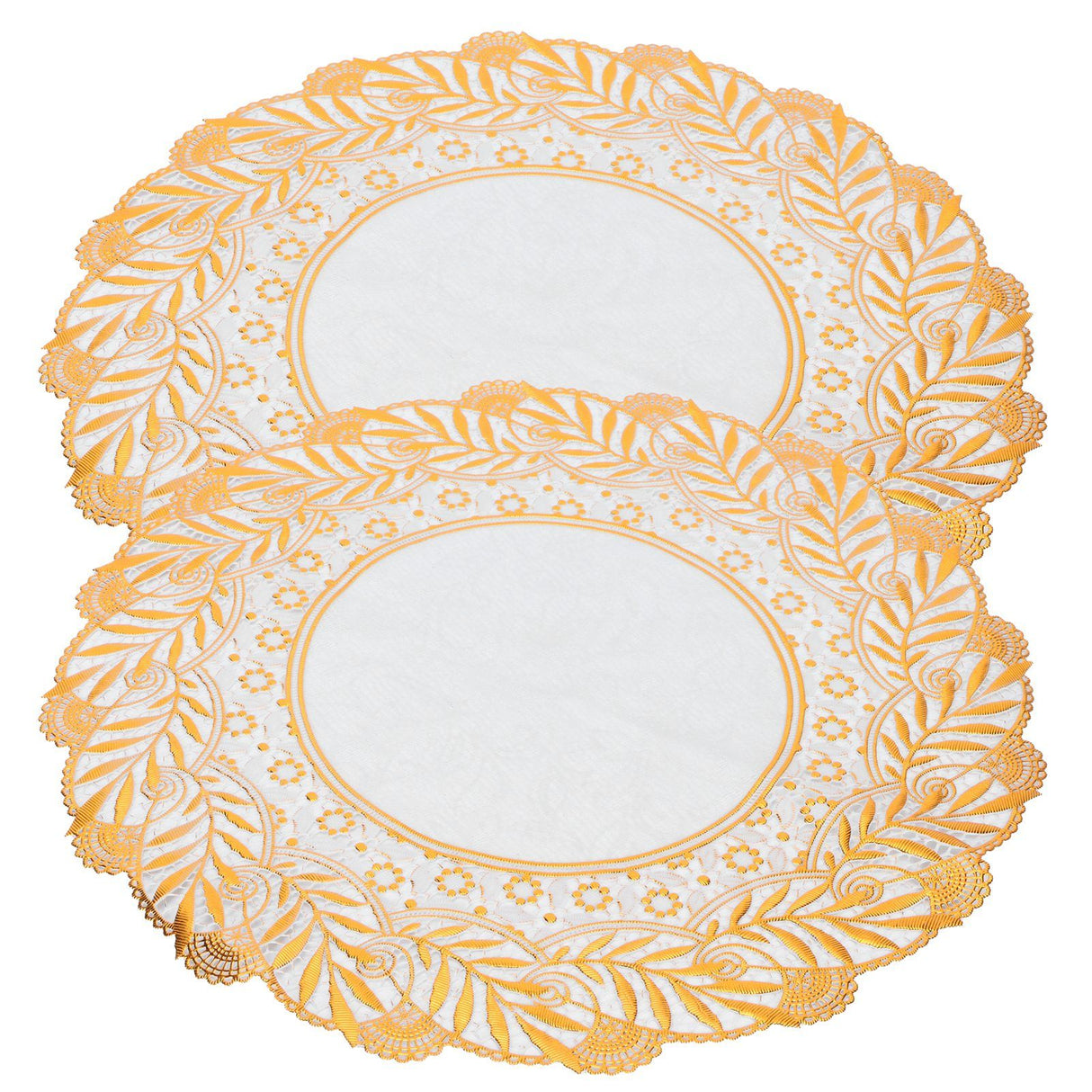 2PCS 30cmx30cm Table Mats Gold Dining Table Placemats for Wedding Party SuppliesStyle 02