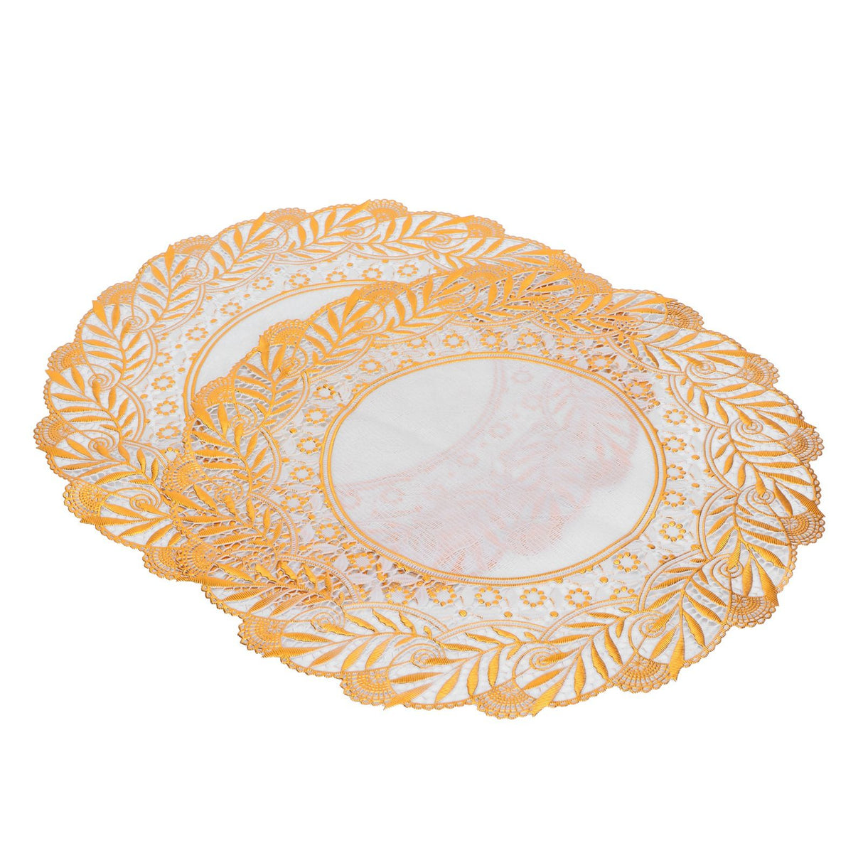 2PCS 30cmx30cm Table Mats Gold Dining Table Placemats for Wedding Party SuppliesStyle 02