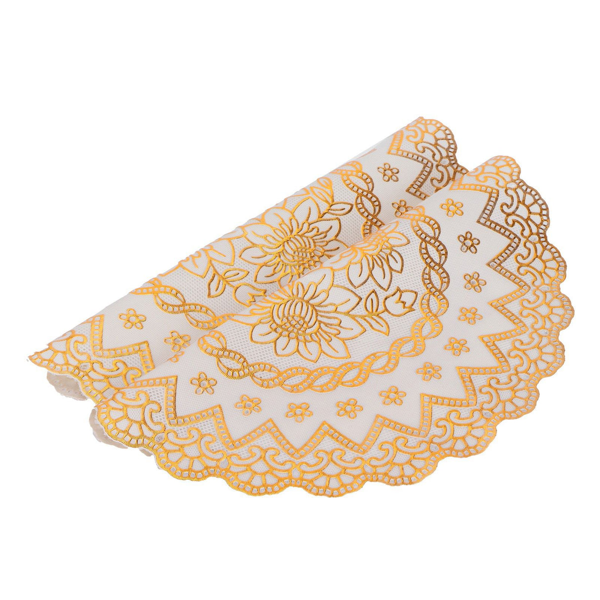 2PCS 30cmx30cm Table Mats Gold Dining Table Placemats for Wedding Party SuppliesStyle 03