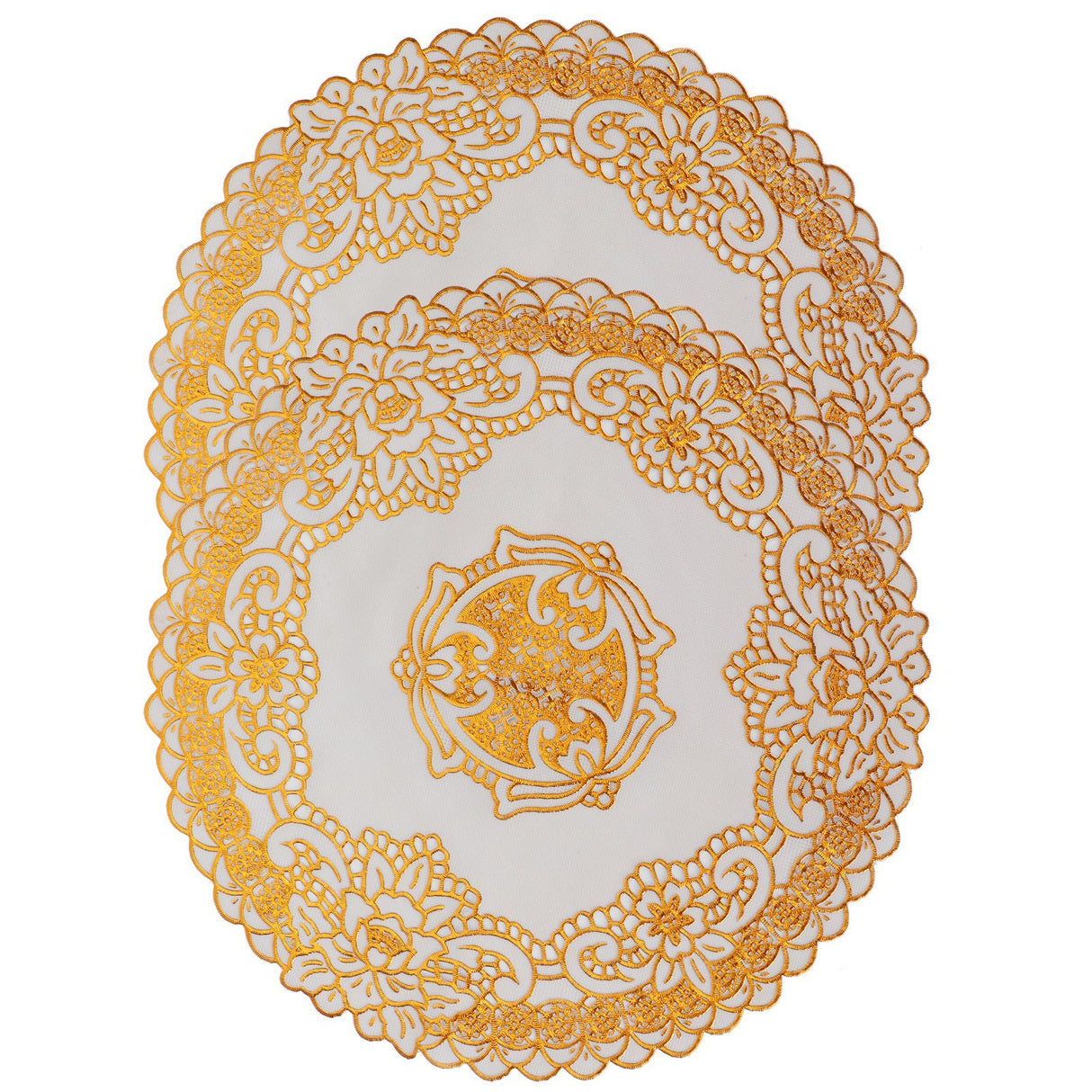 2PCS 30cmx30cm Table Mats Gold Dining Table Placemats for Wedding Party SuppliesStyle 04