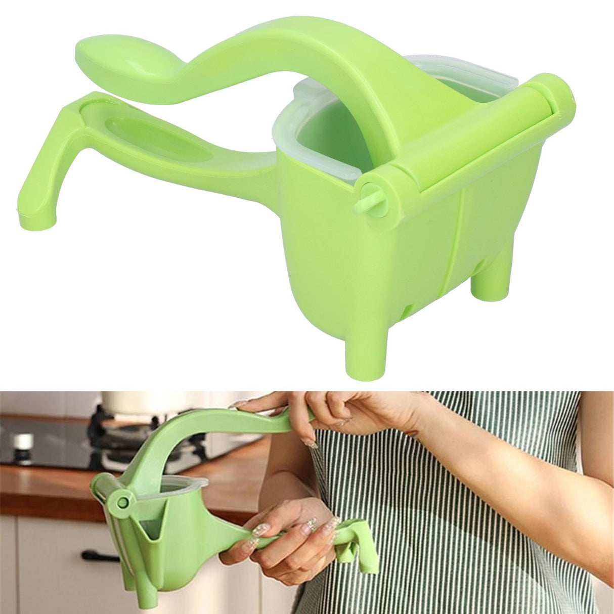 Green Manual Juicer Portable Lightweight Household Lemon Fruit Squeezer for Home