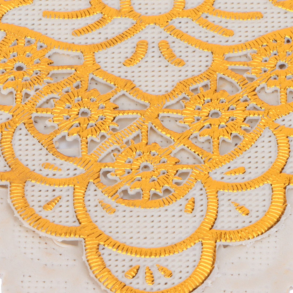 2PCS 30cmx45cm PVC Table Mat Gold Placemats Cup Coaster Pad Kitchen Wedding DecorationStyle 3