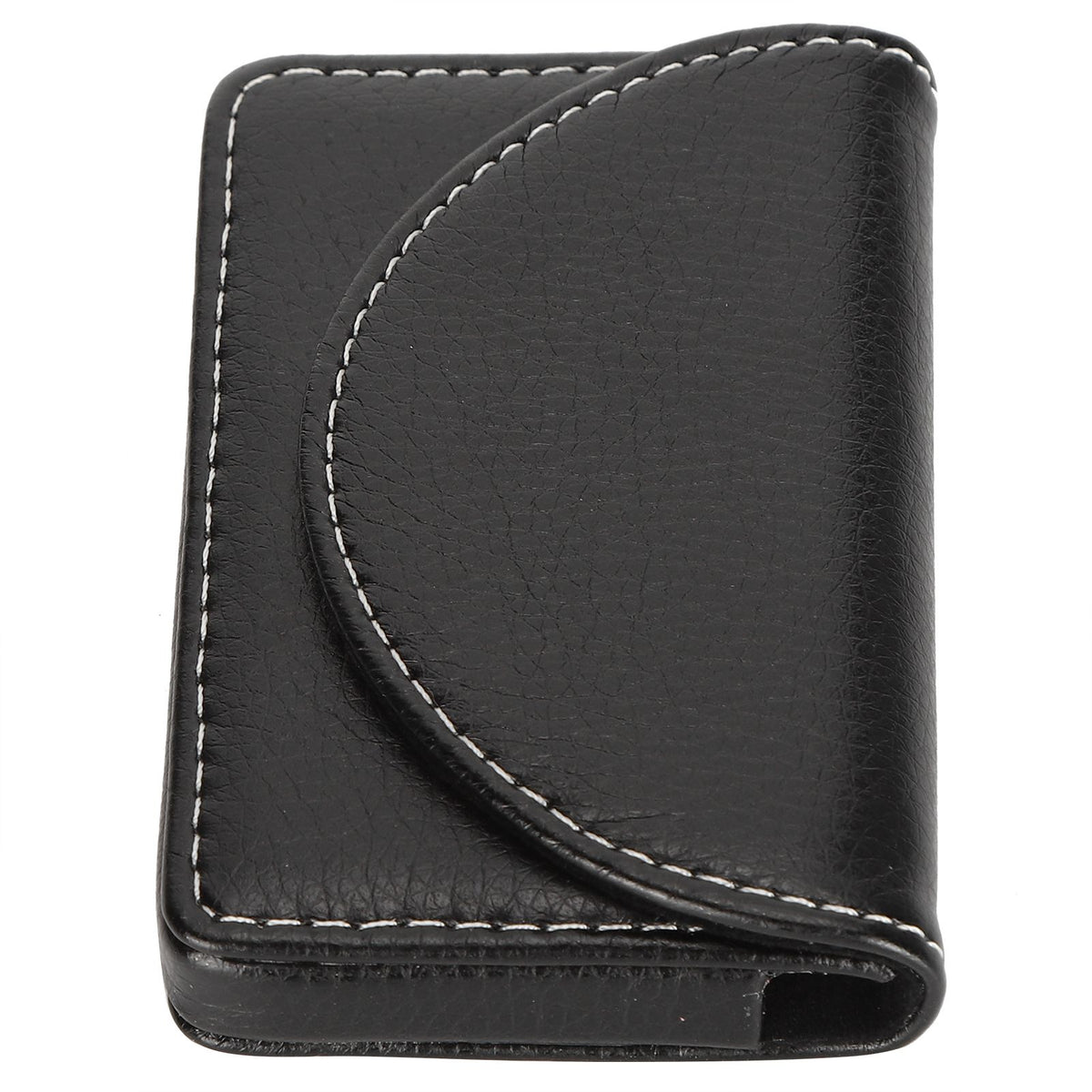 Business Name Card Case PU Leather Holder Organizer Gifts for Traveling BusinessBlack 033#