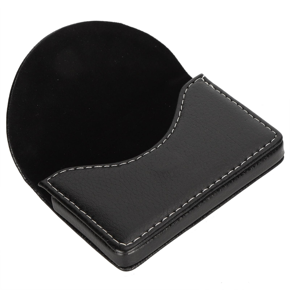 Business Name Card Case PU Leather Holder Organizer Gifts for Traveling BusinessBlack 033#