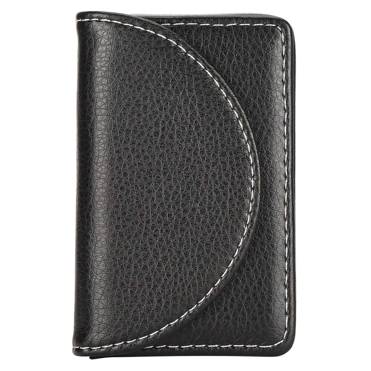 Business Name Card Case PU Leather Holder Organizer Gifts for Traveling BusinessBlack 033#