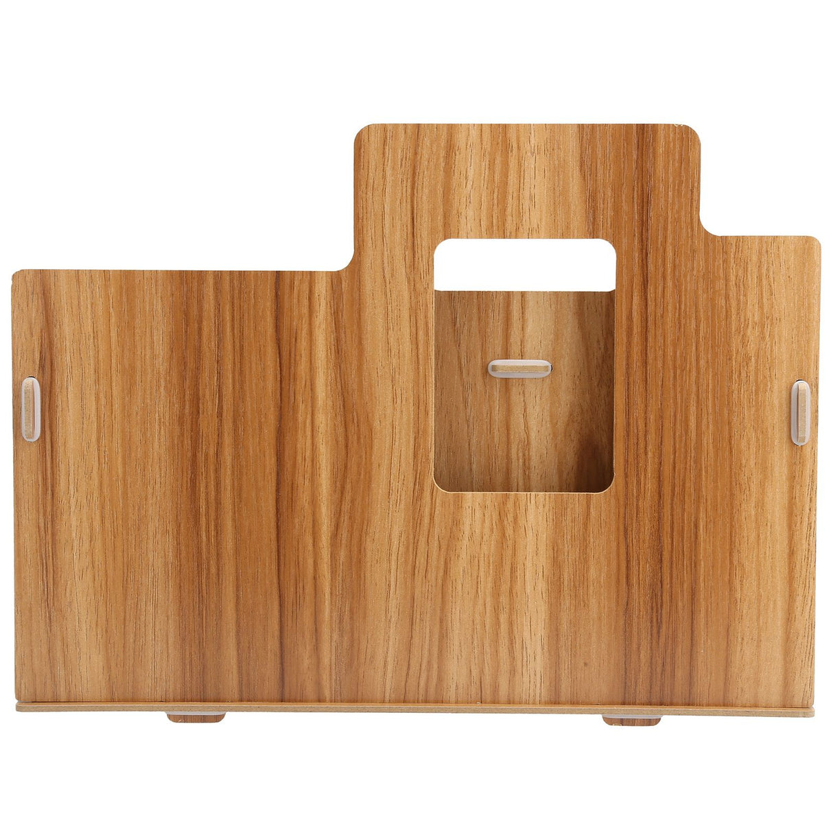 Wood Desktop Organizer Innovative Cosmetics Stationery Storage Rack for Home OfficeCherry Wood Color