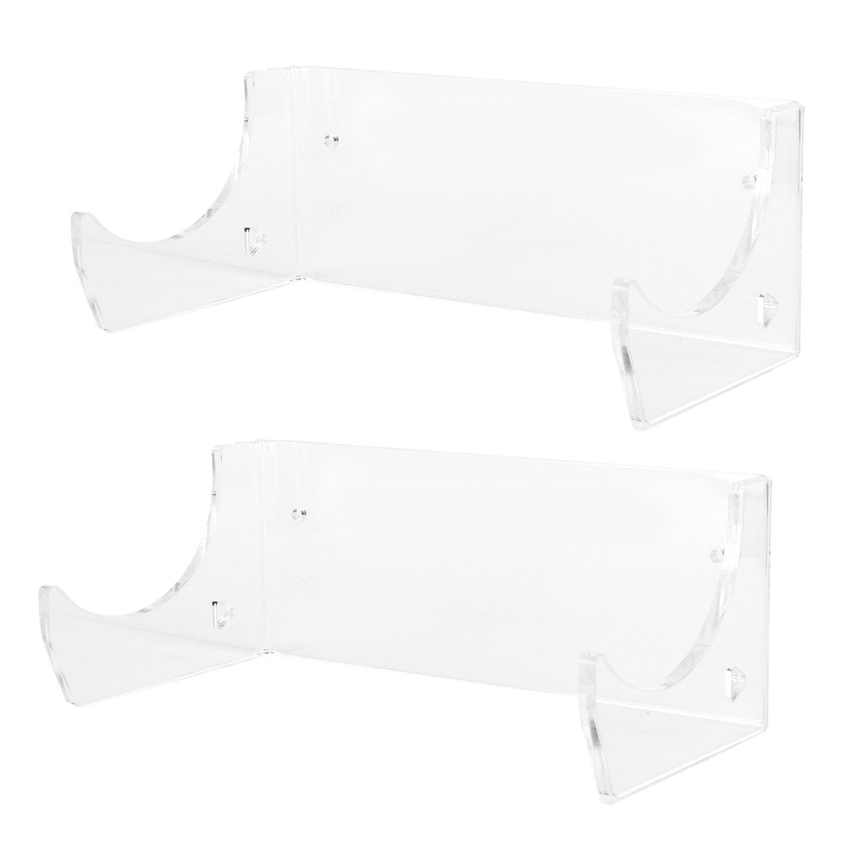 2Pcs Wall Shelf Skateboard Hanger Display Storage Rack Snowboard Organizer SuppliesTransparent