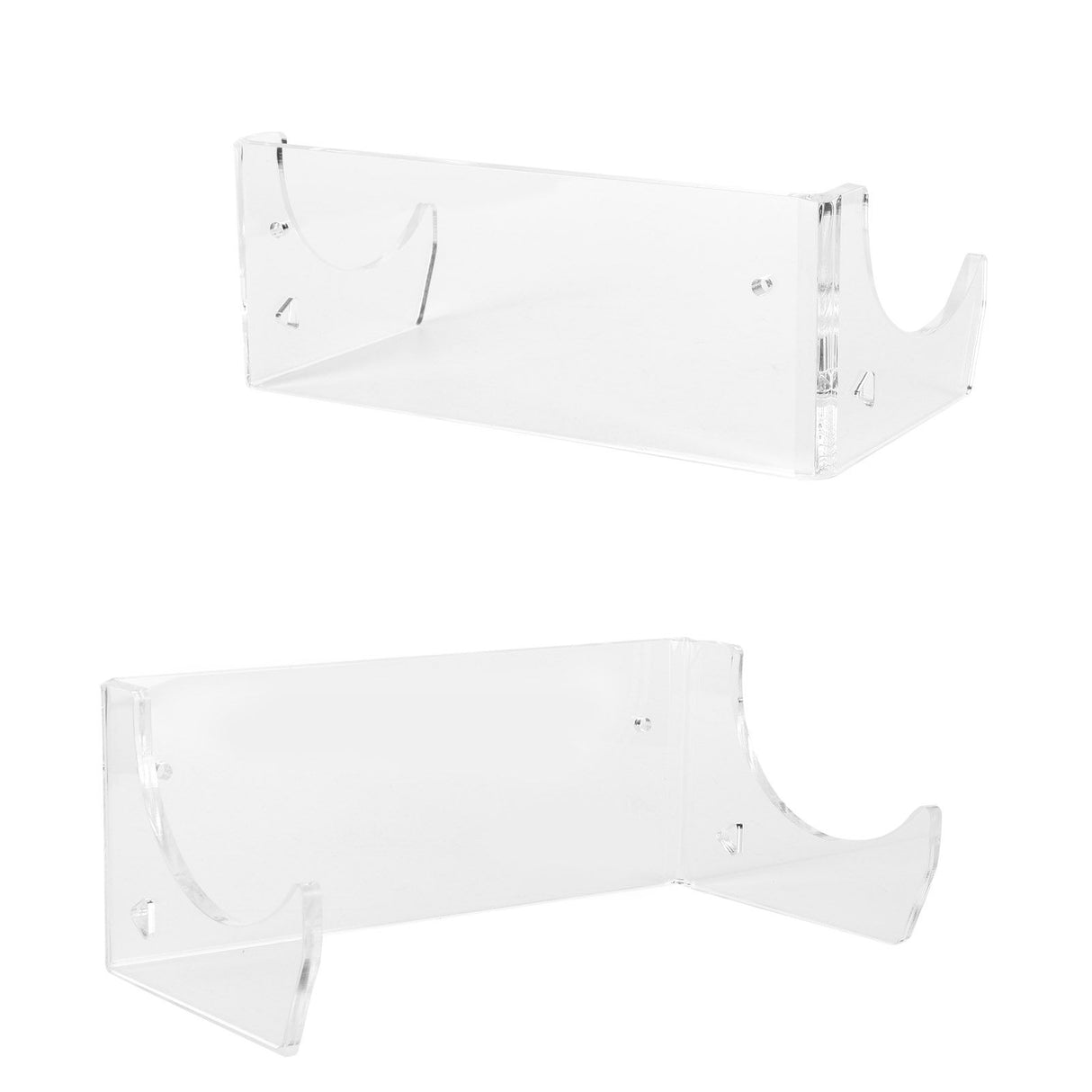 2Pcs Wall Shelf Skateboard Hanger Display Storage Rack Snowboard Organizer SuppliesTransparent