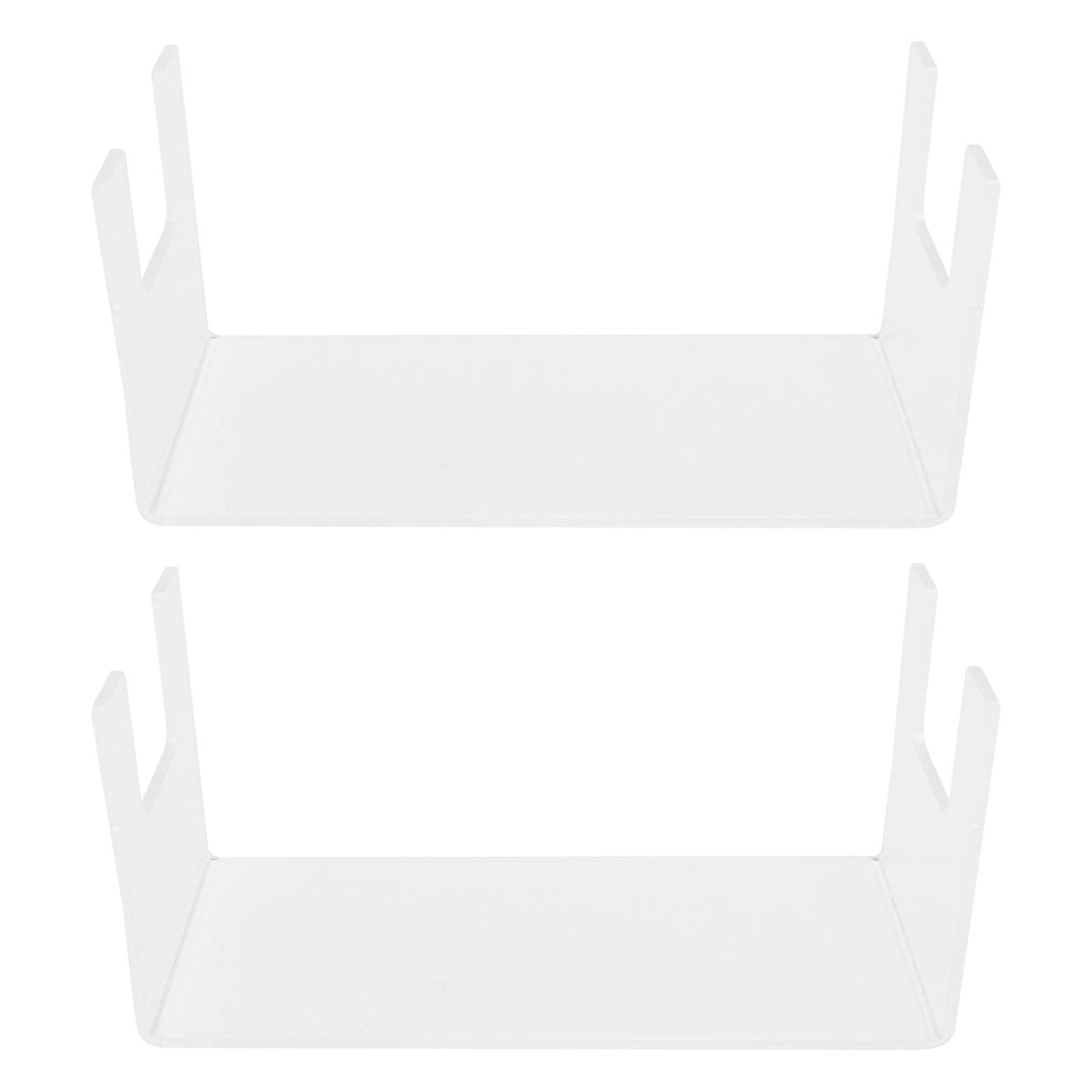 2Pcs Acrylic Display Rack Transparent Toys Dolls Jewelry Stand Shelf for Bedroom