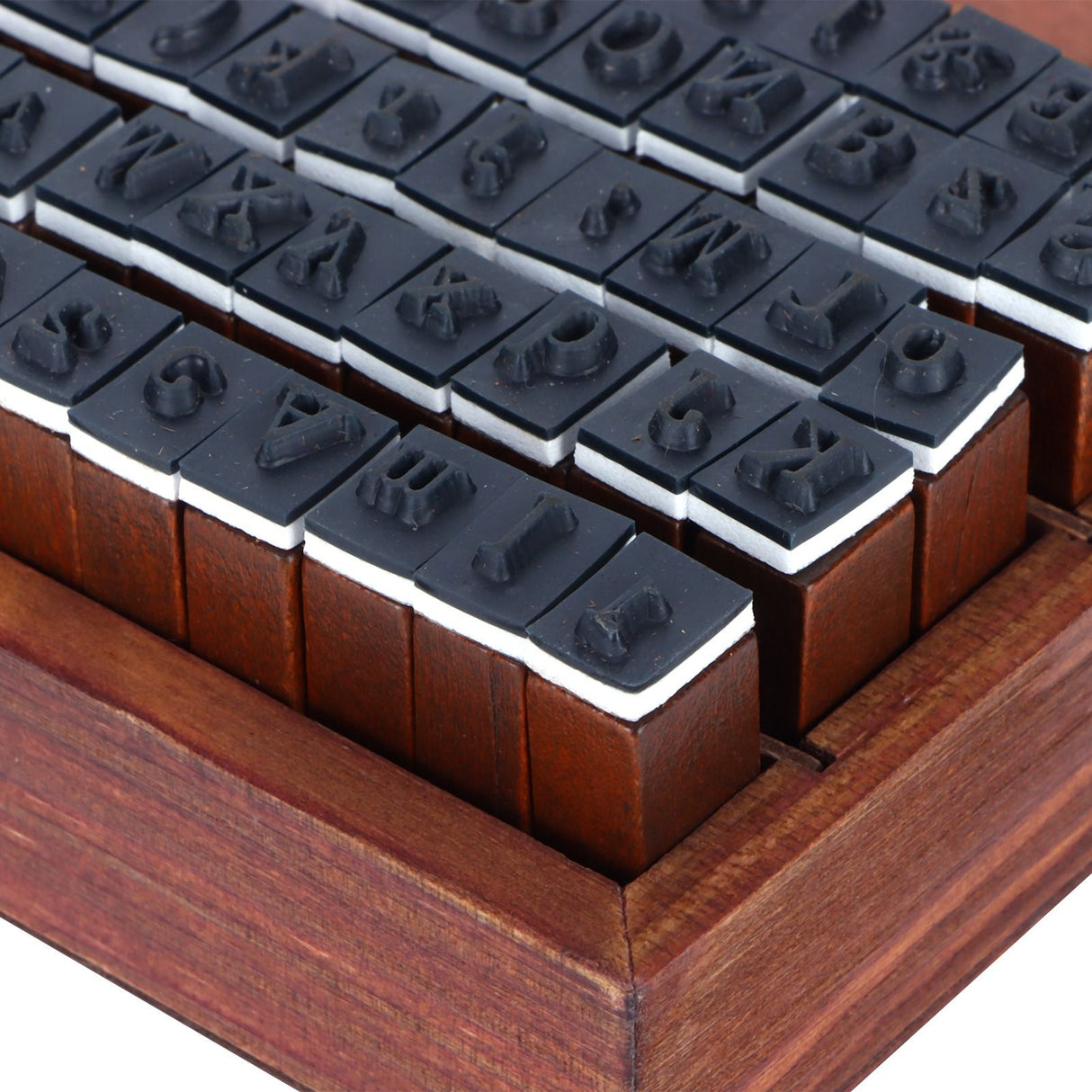70Pcs/Set Stamps Kit Vintage Wood Alphabet Letter Number Stampers for DIY Scrapbook