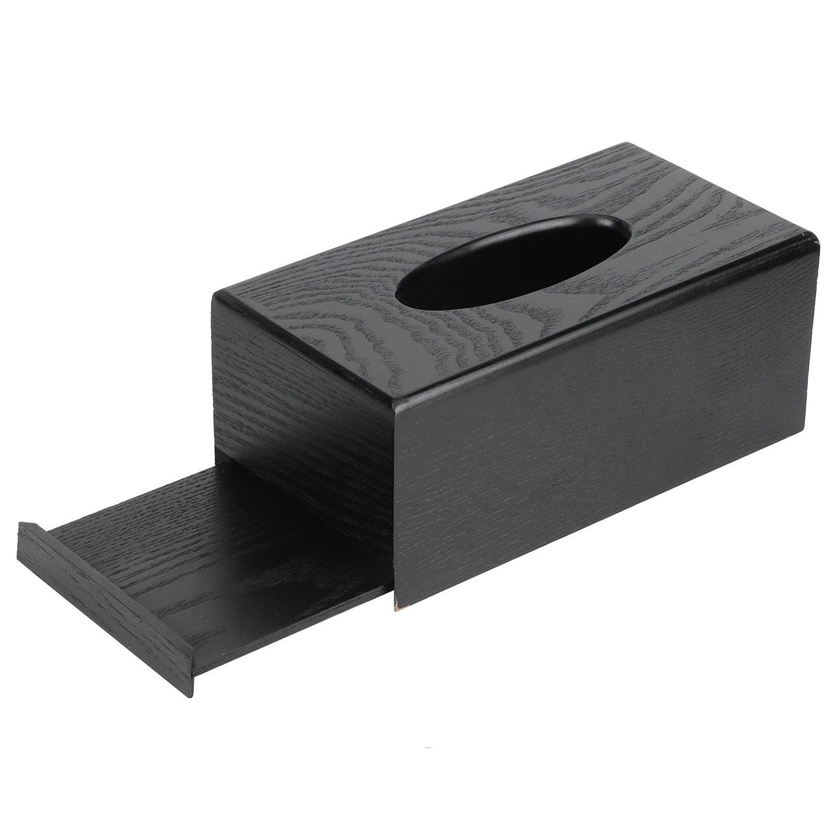 Black Wooden Tissue Box Napkin Case Elegant Style Tissue Holder for Home Hotel Living Room