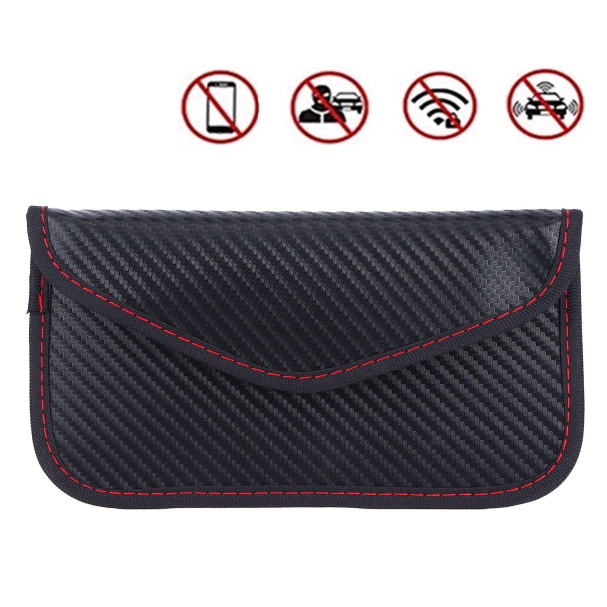 Car Key Blocker Bag Protector Portable PU AntiTheft Signal Shielding Case Pouch