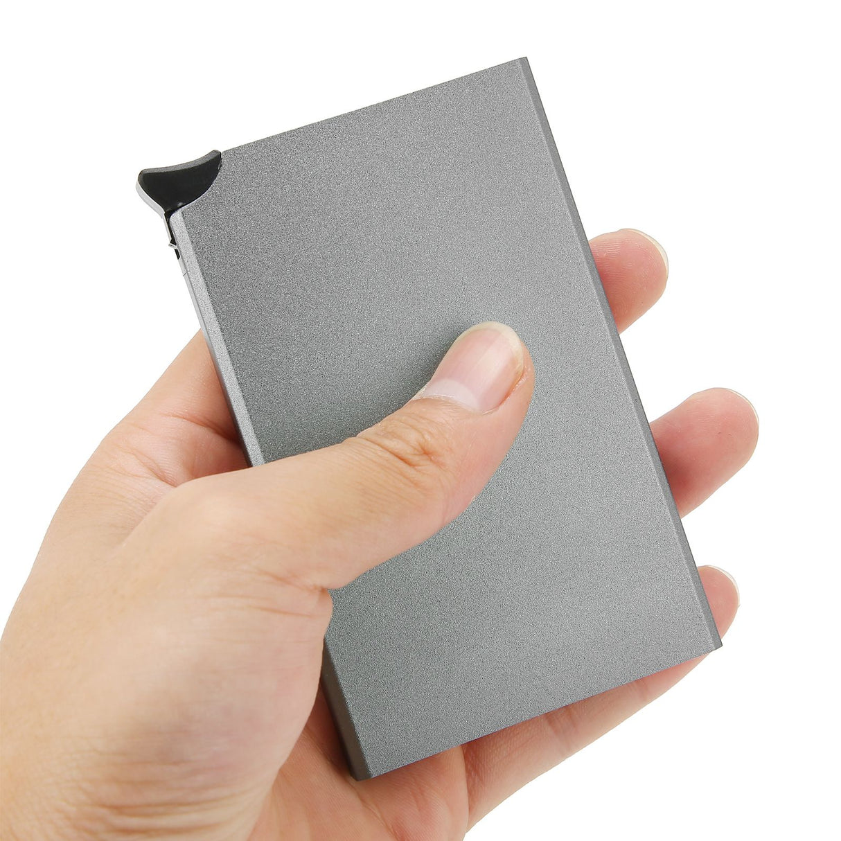 Business Card Holder AntiTheft AntiMagnetic Popup Credit Cards Case Bag Organizer(Gray x55#)