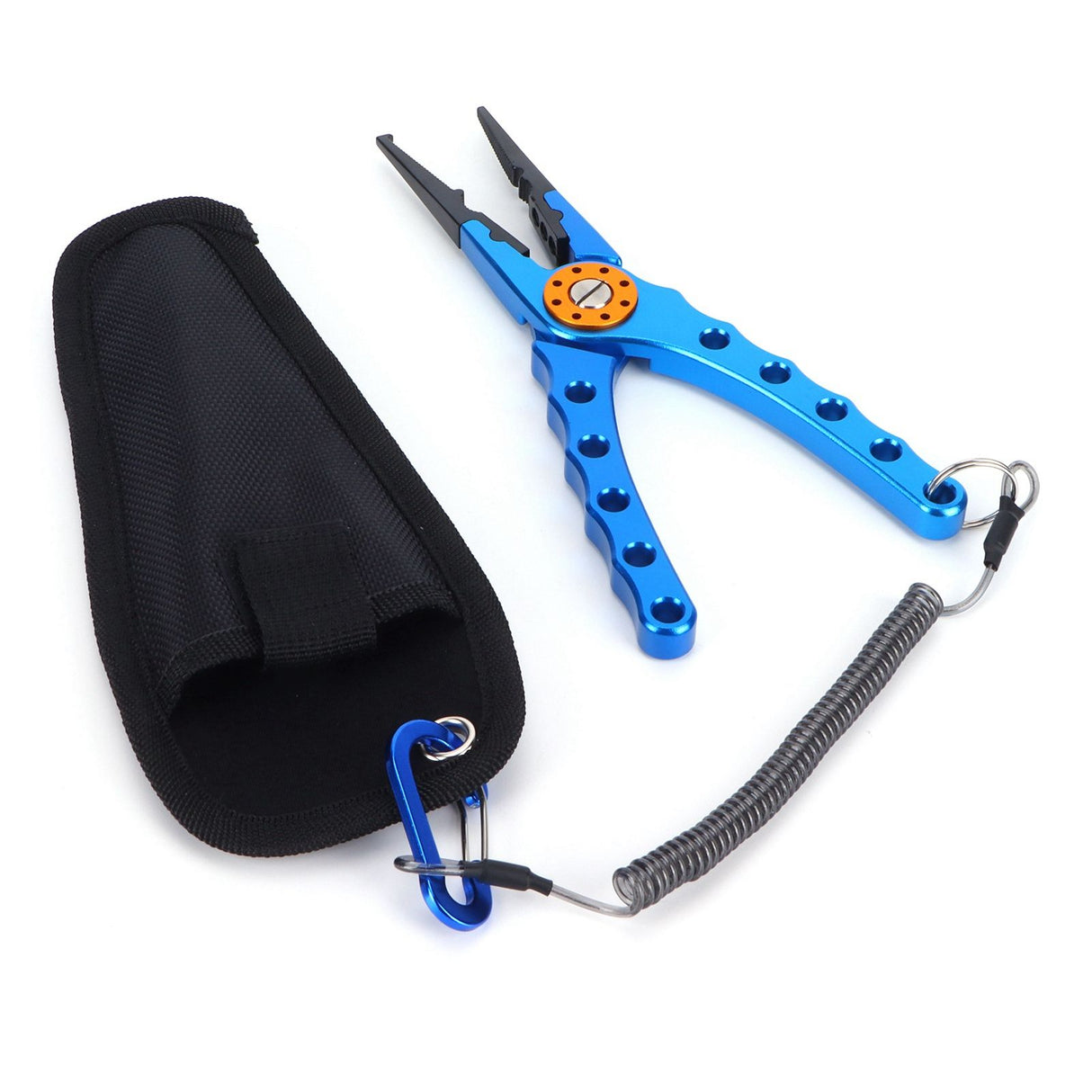 Fishing Lure Pliers Tongs Multifunction Aluminum Alloy Hook Remover Tool EquipmentBlue