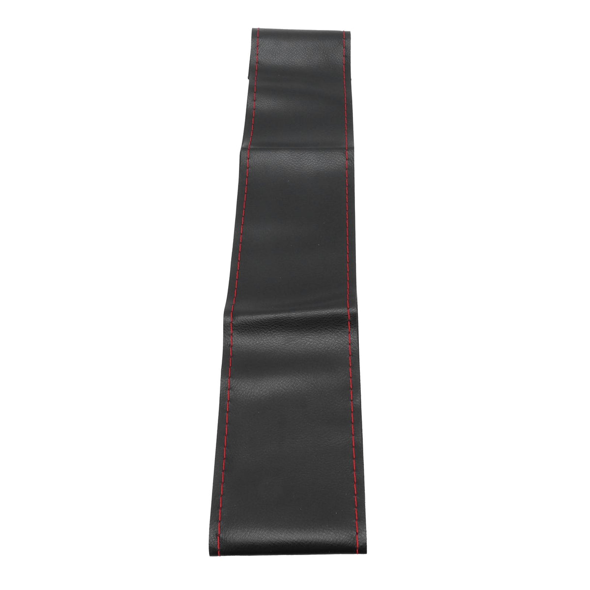 Universal Steering Wheel Cover with Needle Thread Protector for External Diameter of 3738cm(Black Red Thread )