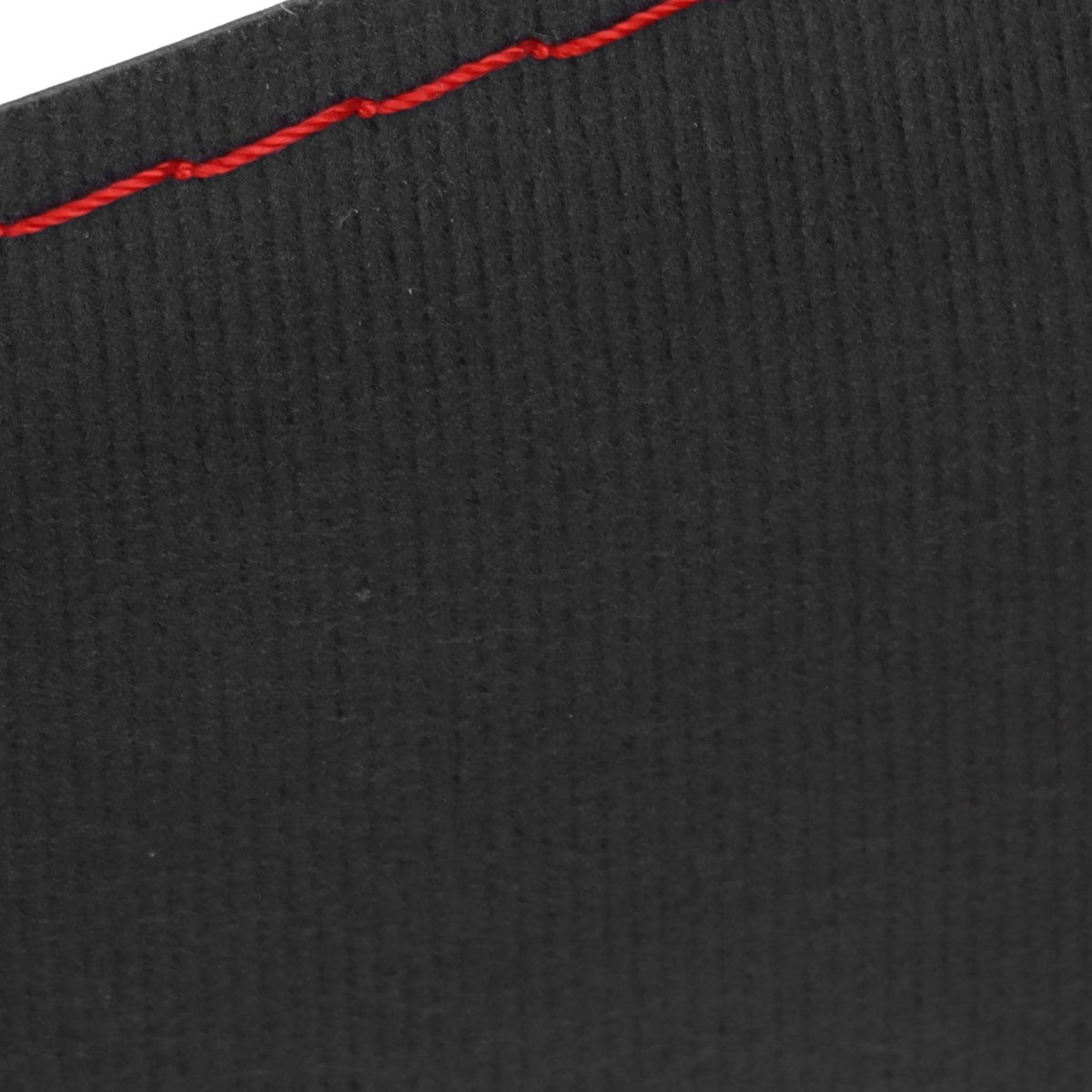 Universal Steering Wheel Cover with Needle Thread Protector for External Diameter of 3738cm(Black Red Thread )