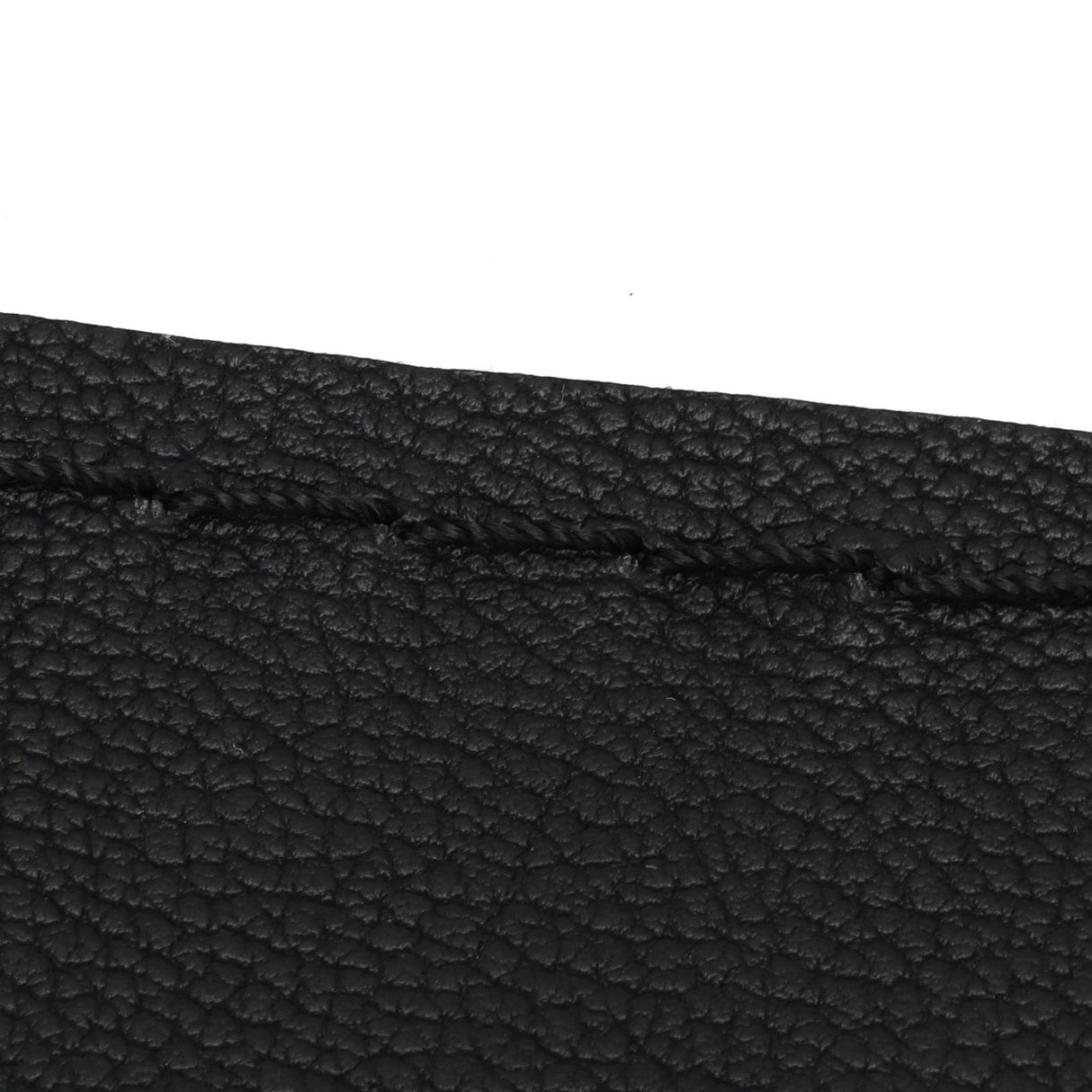 Universal Steering Wheel Cover with Needle Thread Protector for External Diameter of 3738cm(Black Black Thread )