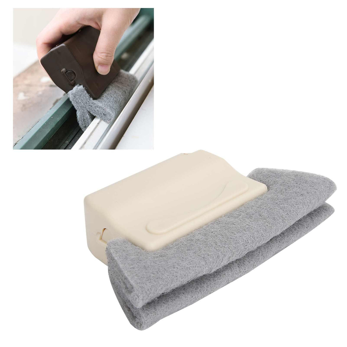 Window Grooves Cleaning Brush Handheld Crevice Cleaner Tools for Window Slides and Gaps