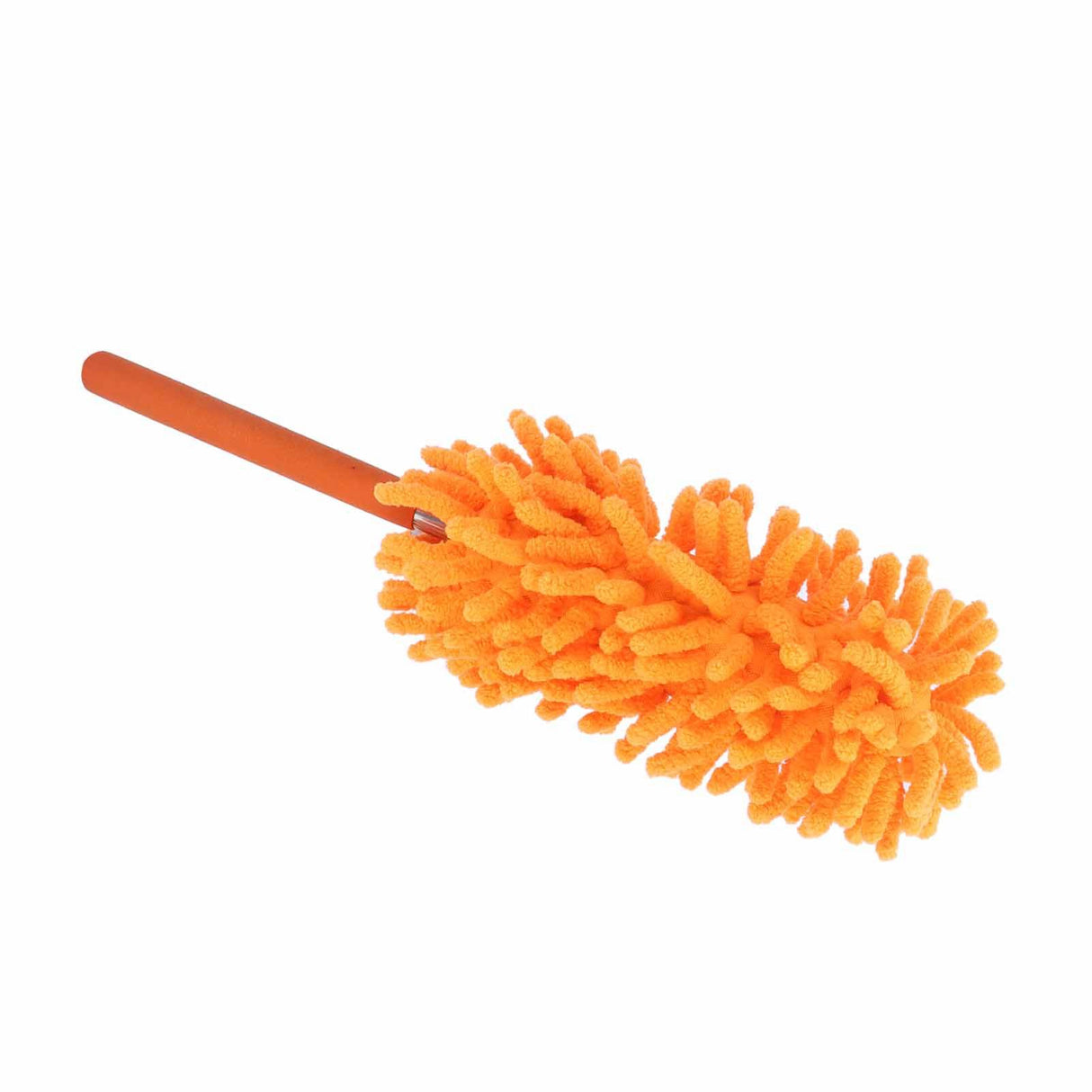 Telescopic Duster Detachable Washable 72cm Chenille Dust Removal Tool for Home Cleaning Orange