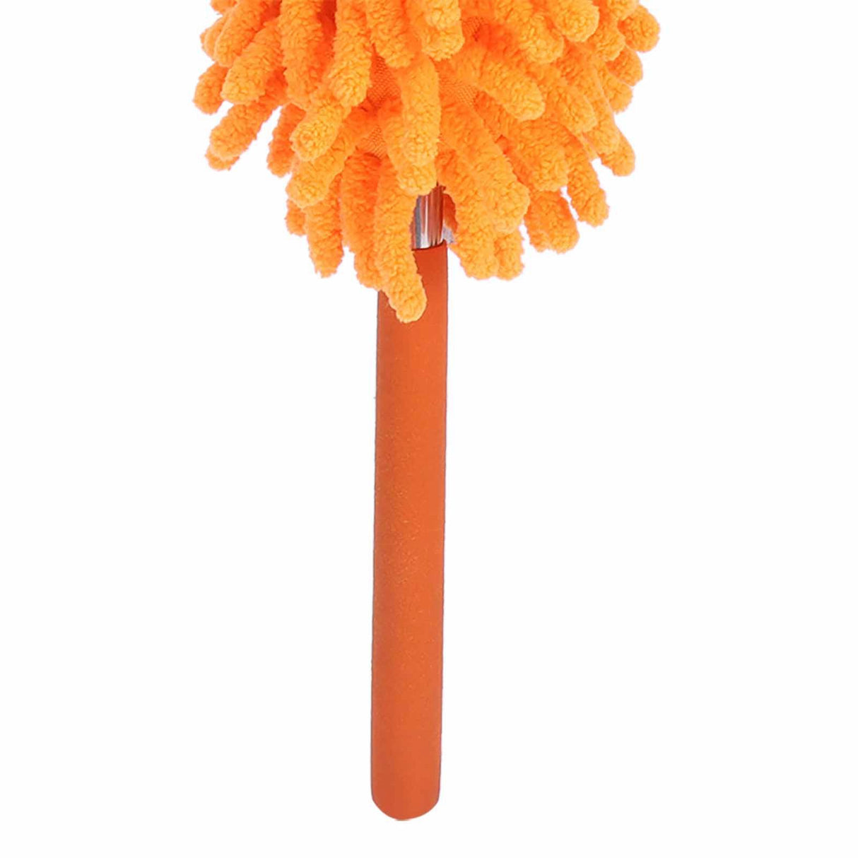 Telescopic Duster Detachable Washable 72cm Chenille Dust Removal Tool for Home Cleaning Orange