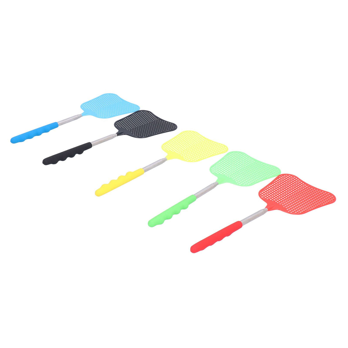 5PCS Plastic Fly Swatter with Retractable Rod Thicken PlantainShaped Fly Swatter for Home