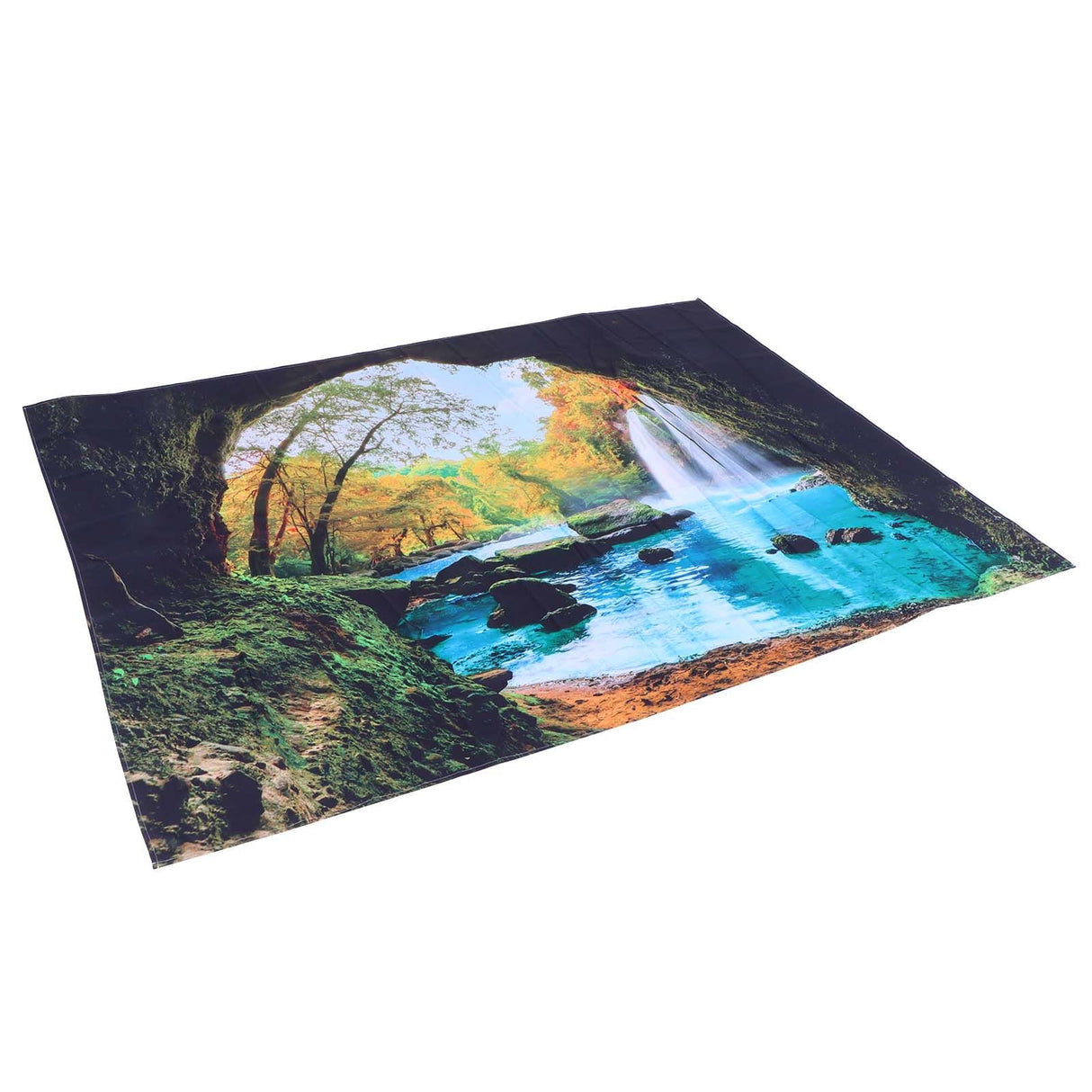Cave River Landscape Pattern Tapestry Wall Hanging Wall Blanket for Bedroom Decor230x180cm