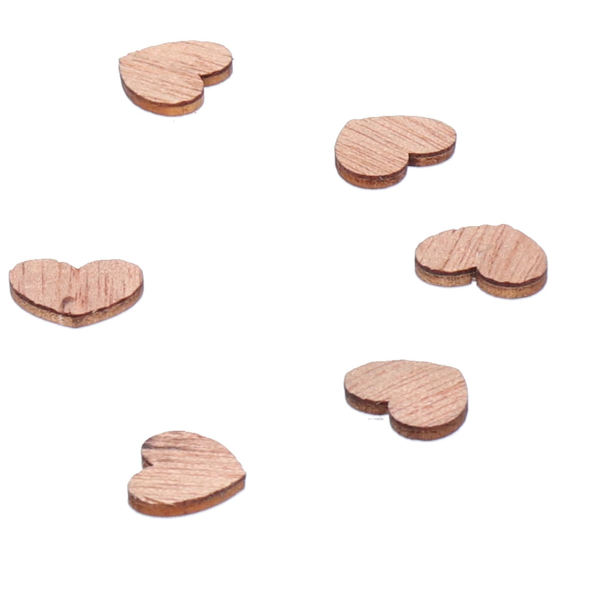500Pcs Heart‑Shape Chips Wood Grain Slice Decoration DIY Hand‑Made Scrapbook Crafts