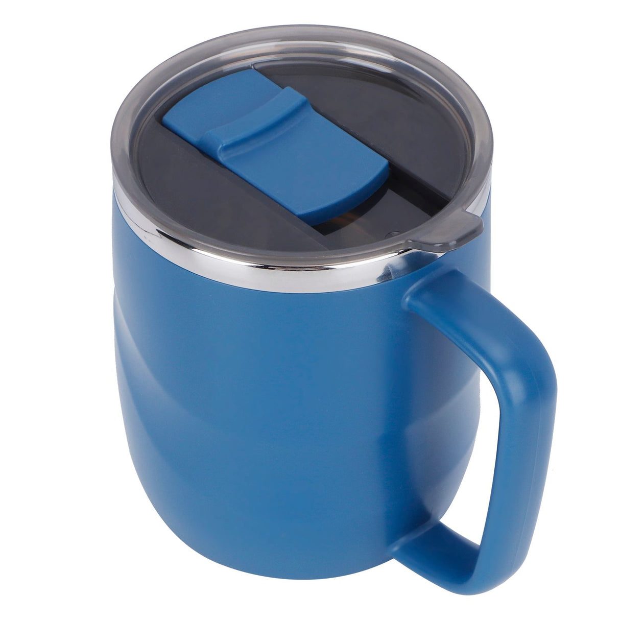 400ml Coffee Mug Stainless Steel Anti Scalding Water Cup with Lid for Home Office Wonderful Gift(Blue )