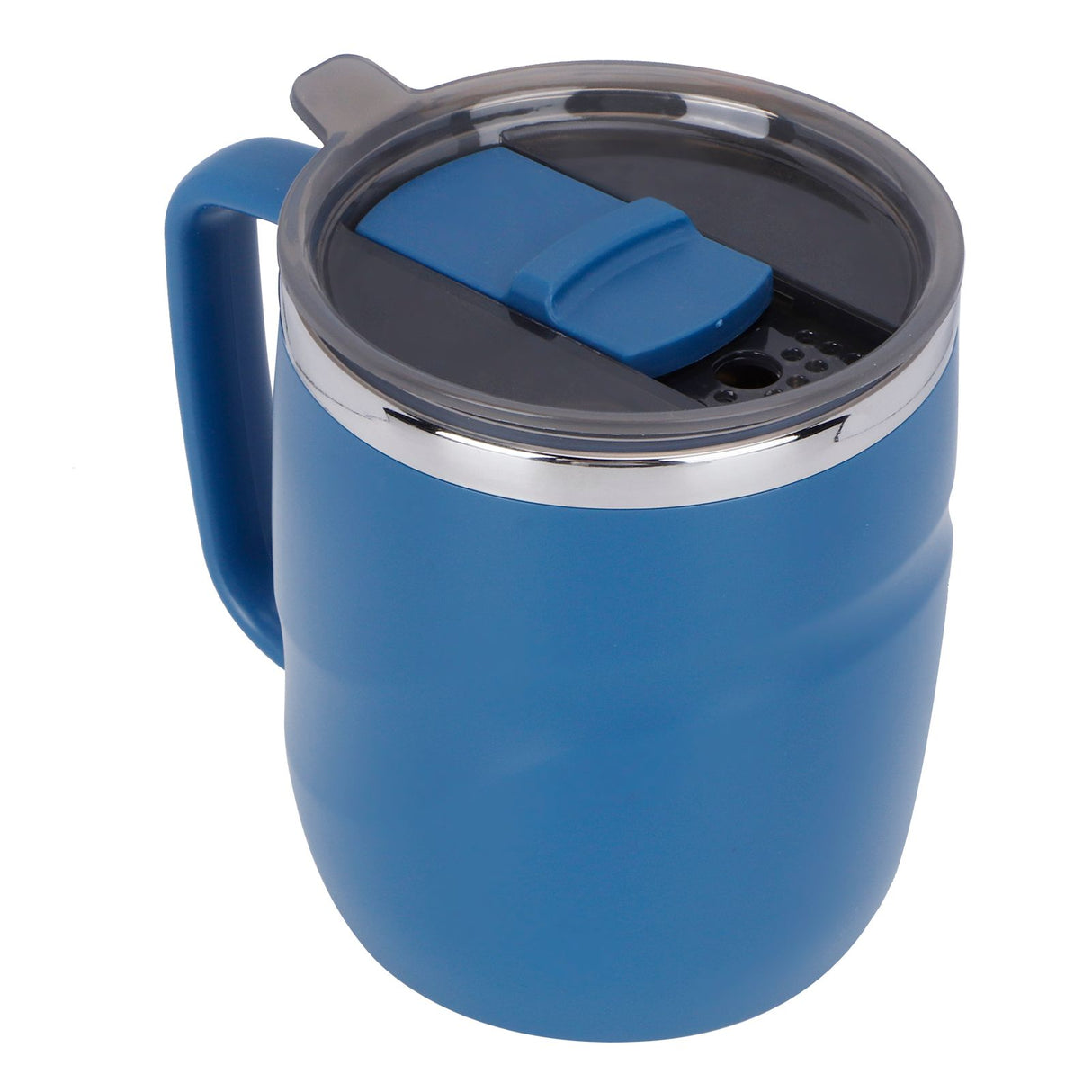 400ml Coffee Mug Stainless Steel Anti Scalding Water Cup with Lid for Home Office Wonderful Gift(Blue )