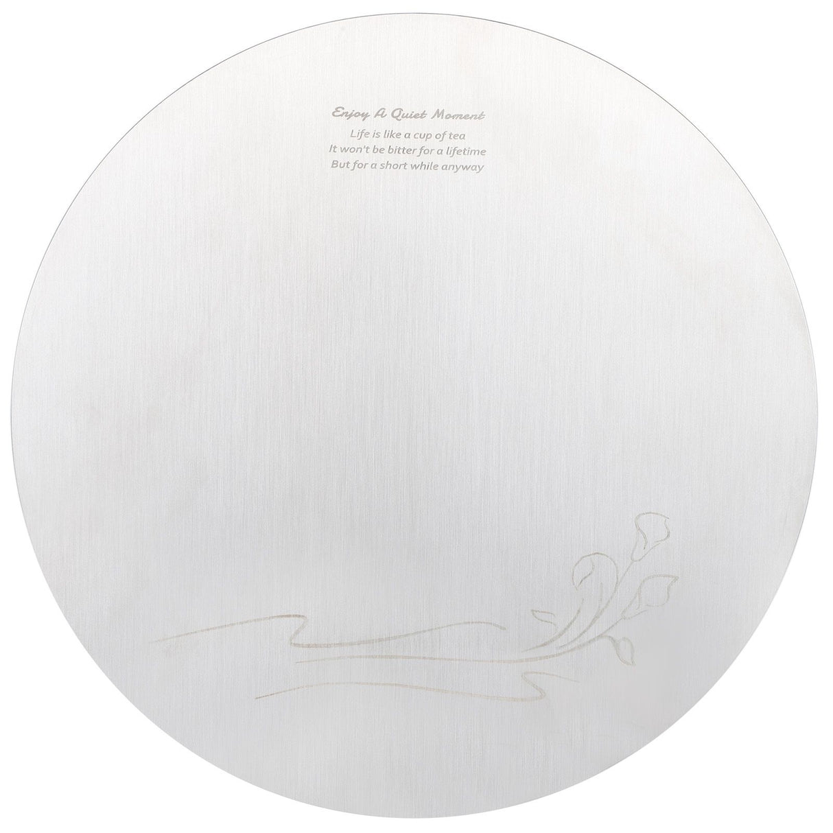 Round Sushi Plate Innovative 304 Stainless Steel Cake Dessert Dish Tray for Kitchen RestaurantL