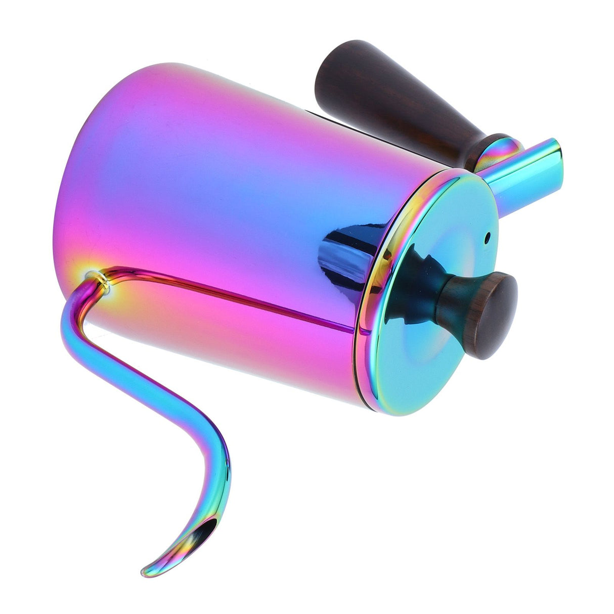 700ml Coffee Kettle 304 Stainless Steel Gooseneck Spout Coffee Drip Pot with Wooden HandleLong Spout‑ Colorful