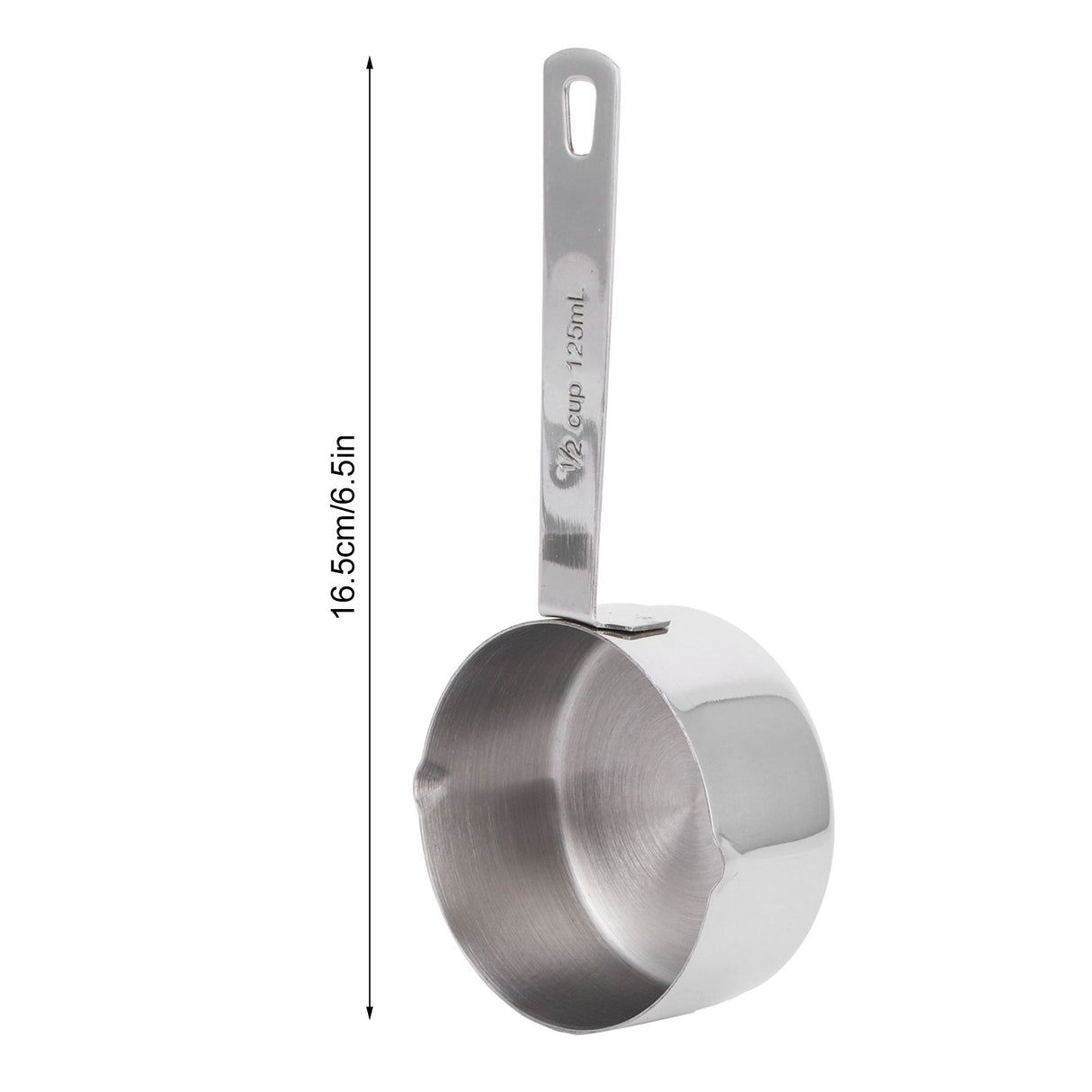 Baking Measuring Spoon 304 Stainless Steel Measuring Cup Scoop with Scales Kitchen Supplies1/2cup125ml