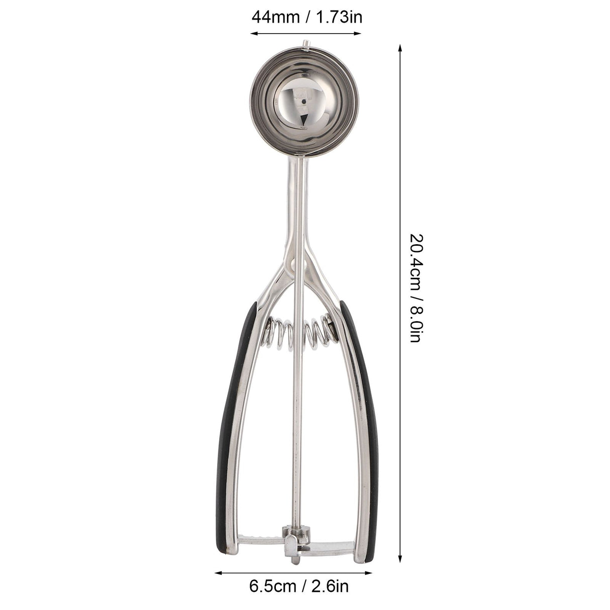 Ice Cream Spoon Stainless Steel Ice Cream Fruit Scoop Melon Baller Digging Ball for Kitchen44mm