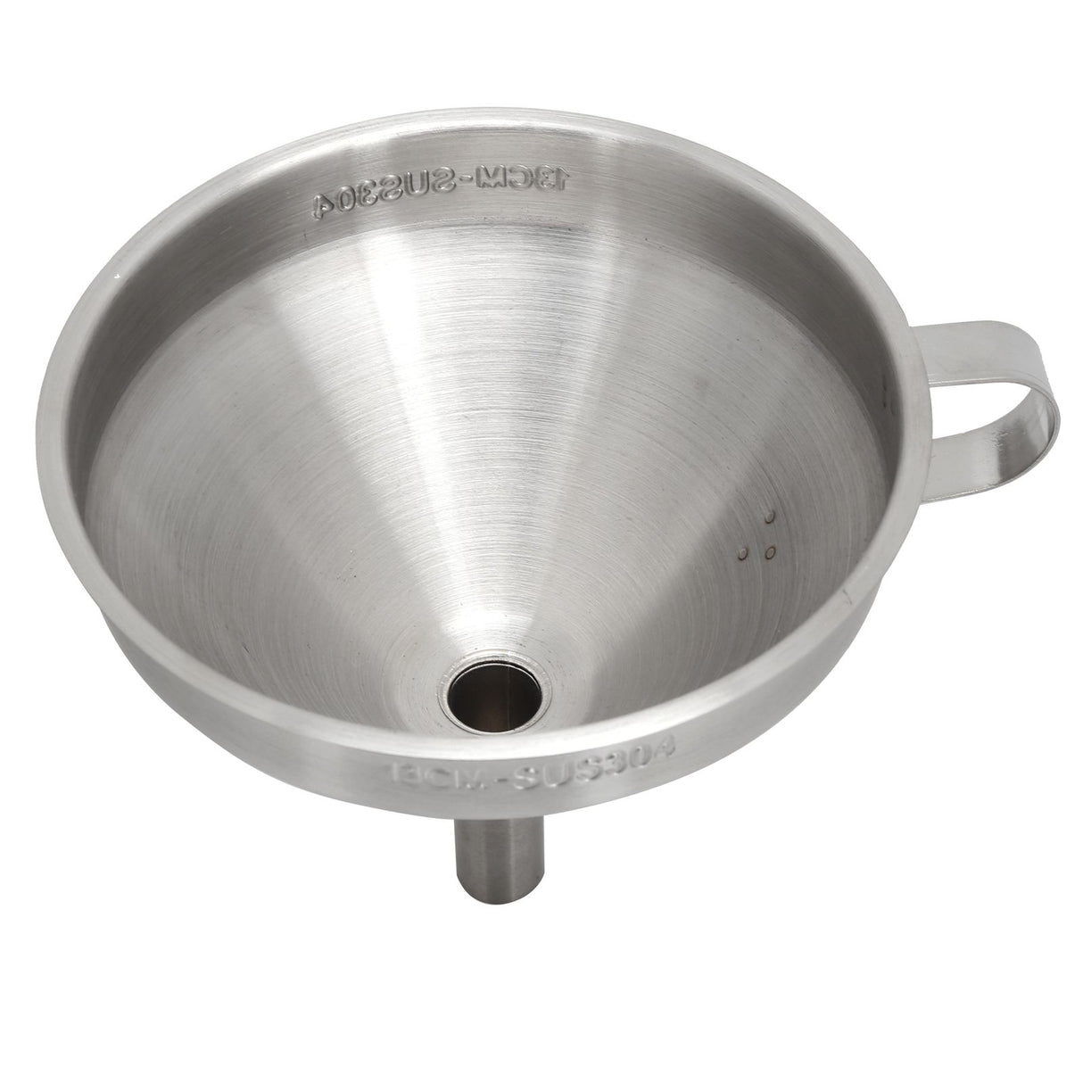 304 Stainless Steel Kitchen Funnel with Filter for Transferring of Liquid Dry Ingredients13cm Mouth Diameter
