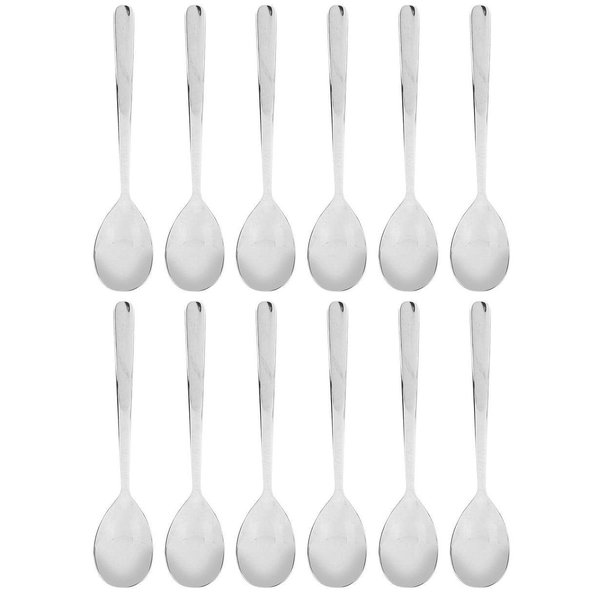 12PCS Silverware Set Stainless Steel Flatware Cutlery Kitchen Utensils for Hotel RestaurantSpoon