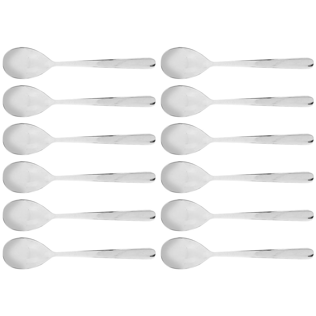 12PCS Silverware Set Stainless Steel Flatware Cutlery Kitchen Utensils for Hotel RestaurantSpoon