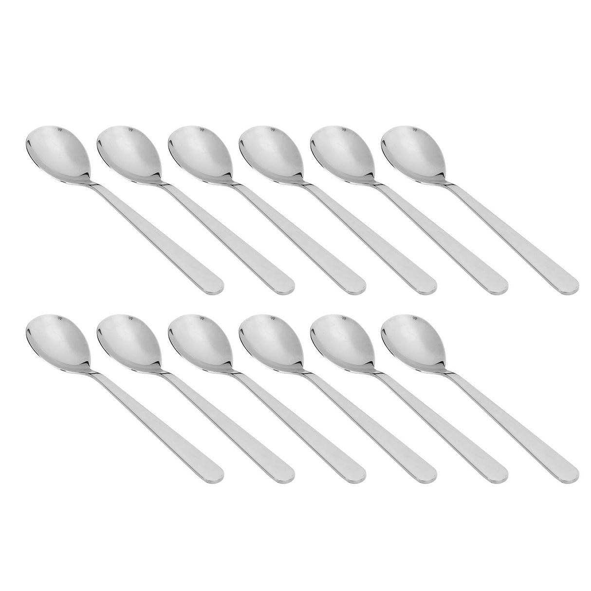 12PCS Silverware Set Stainless Steel Flatware Cutlery Kitchen Utensils for Hotel RestaurantSpoon